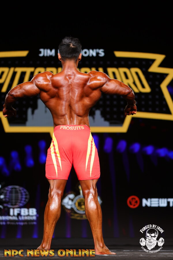 MP196 “Juxian Red 2” Boardshorts SML & Custom-Made for Men's Physique ProSuits Juxian He