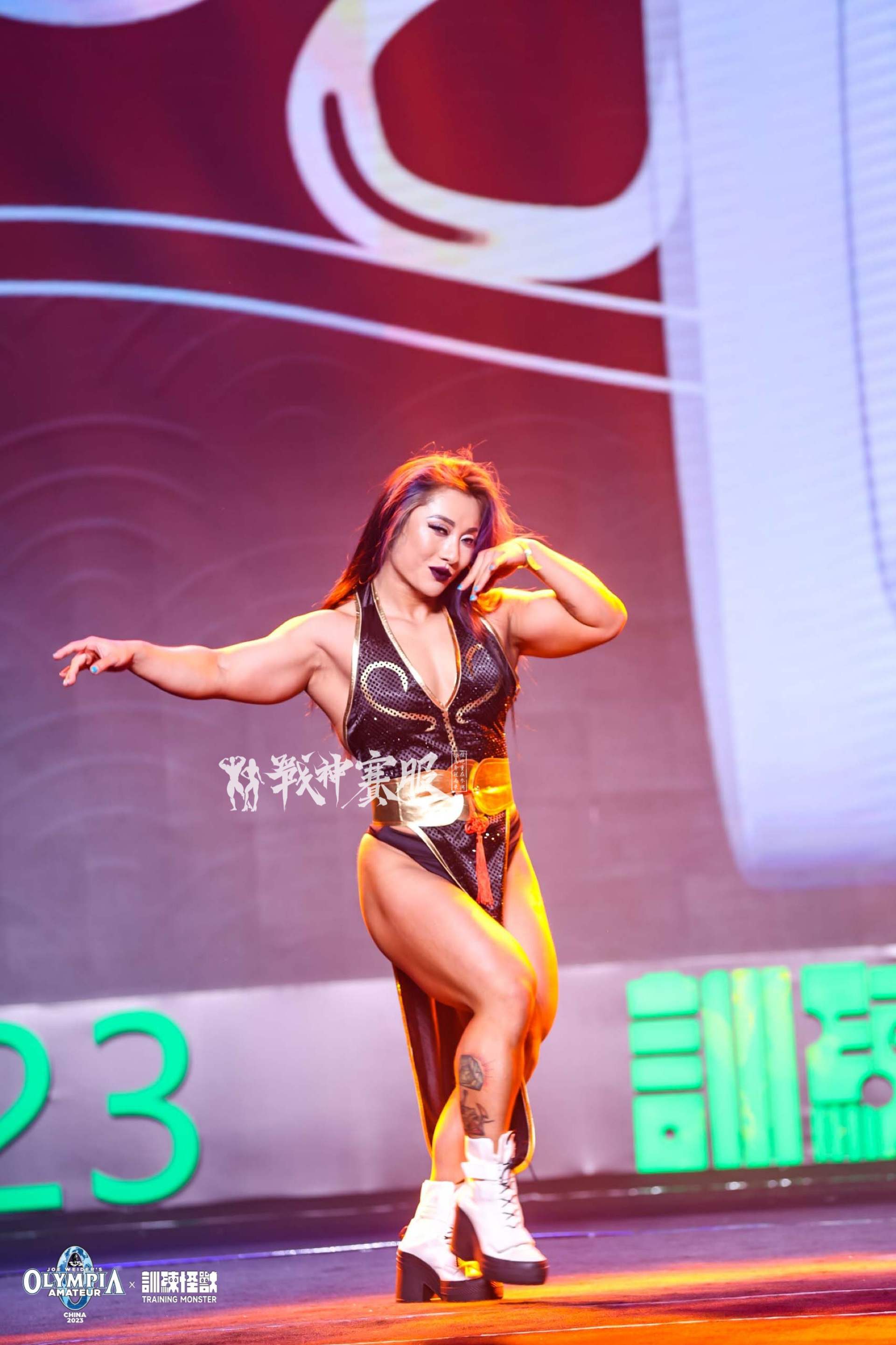 SP0-CL Crystalized Chun Li Stage Outfit for Fitness Model Competitions