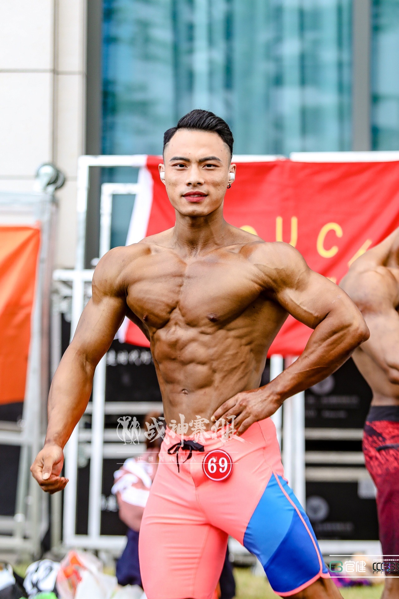 MP086 Boardshorts Custom-Made for Men's Physique ProSuits Jie Luo