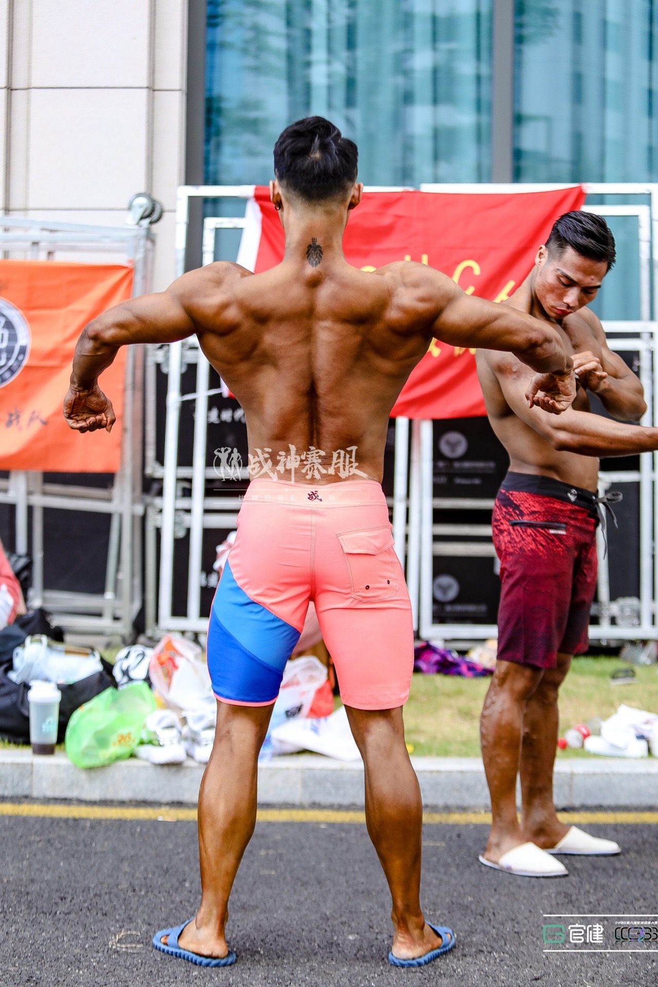 MP086 Boardshorts Custom-Made for Men's Physique ProSuits Jie Luo