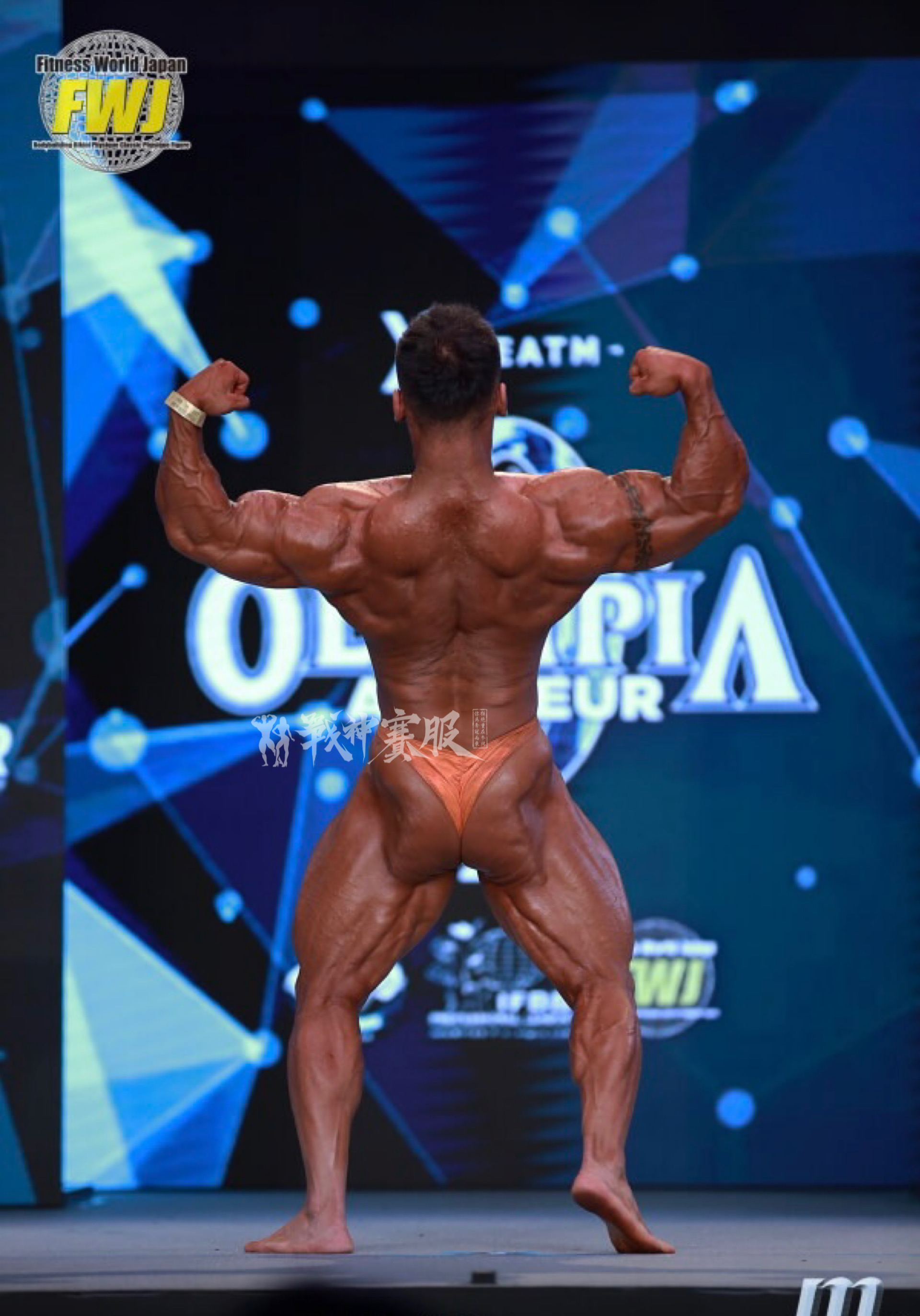 BB-G3 "Naranja" Posing Trunk for Bodybuilding ProSuits Franklyn Audu