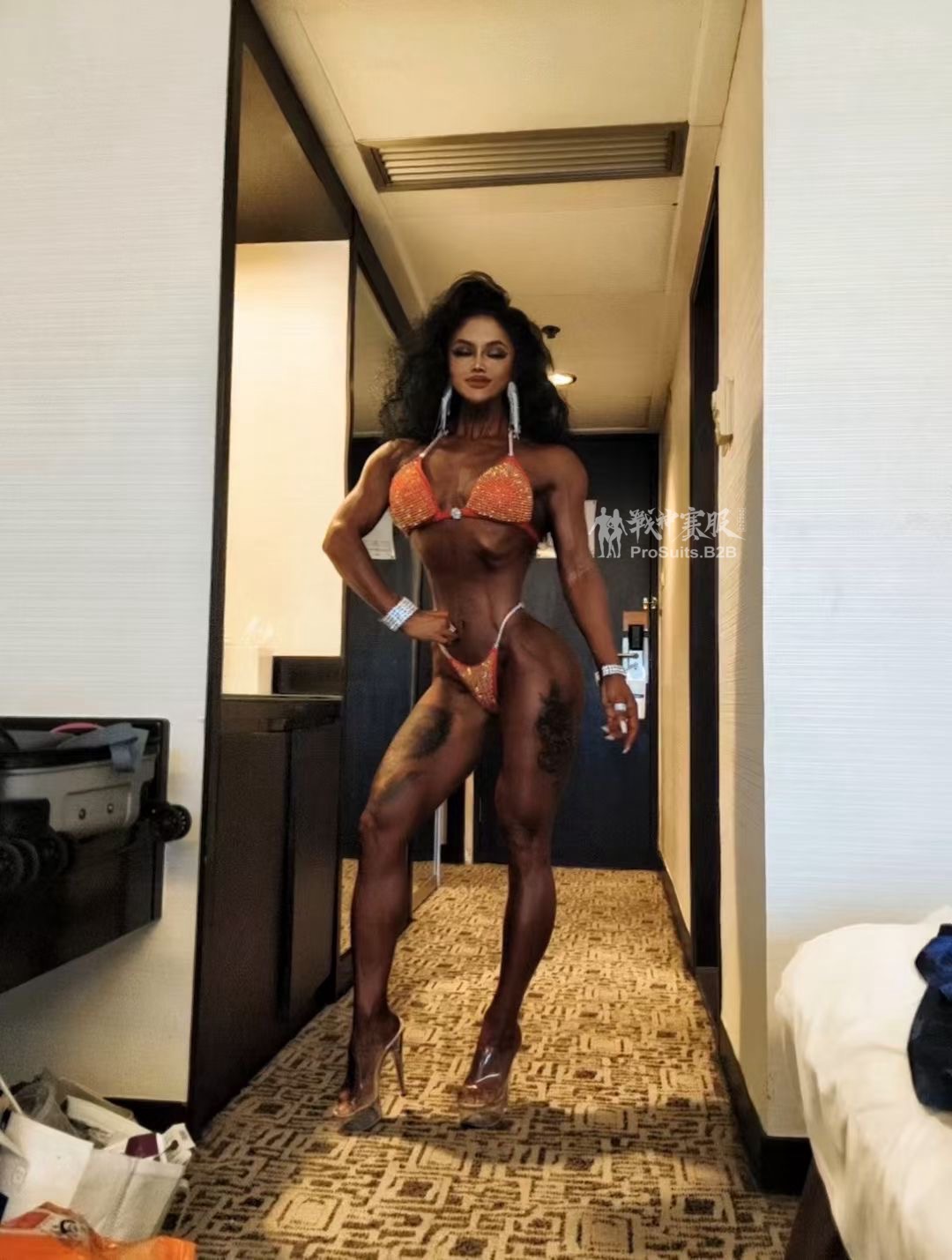 BK1-002 Competition Bikini Custom-Made for Bikini and Wellness ProSuits Mengqiu Zhang