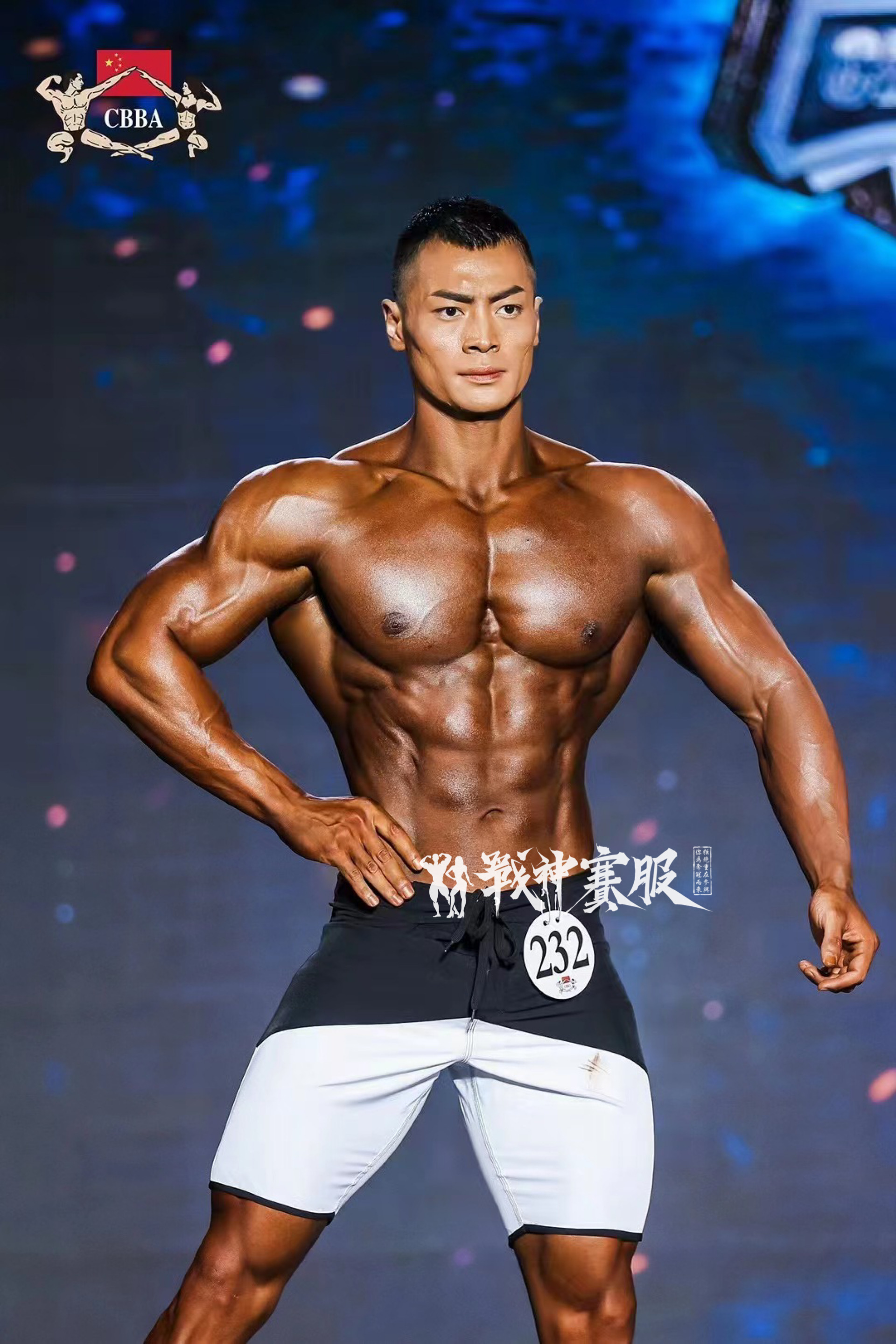 MP118 Boardshorts Custom-Made for Men's Physique ProSuits Chenlong Wu