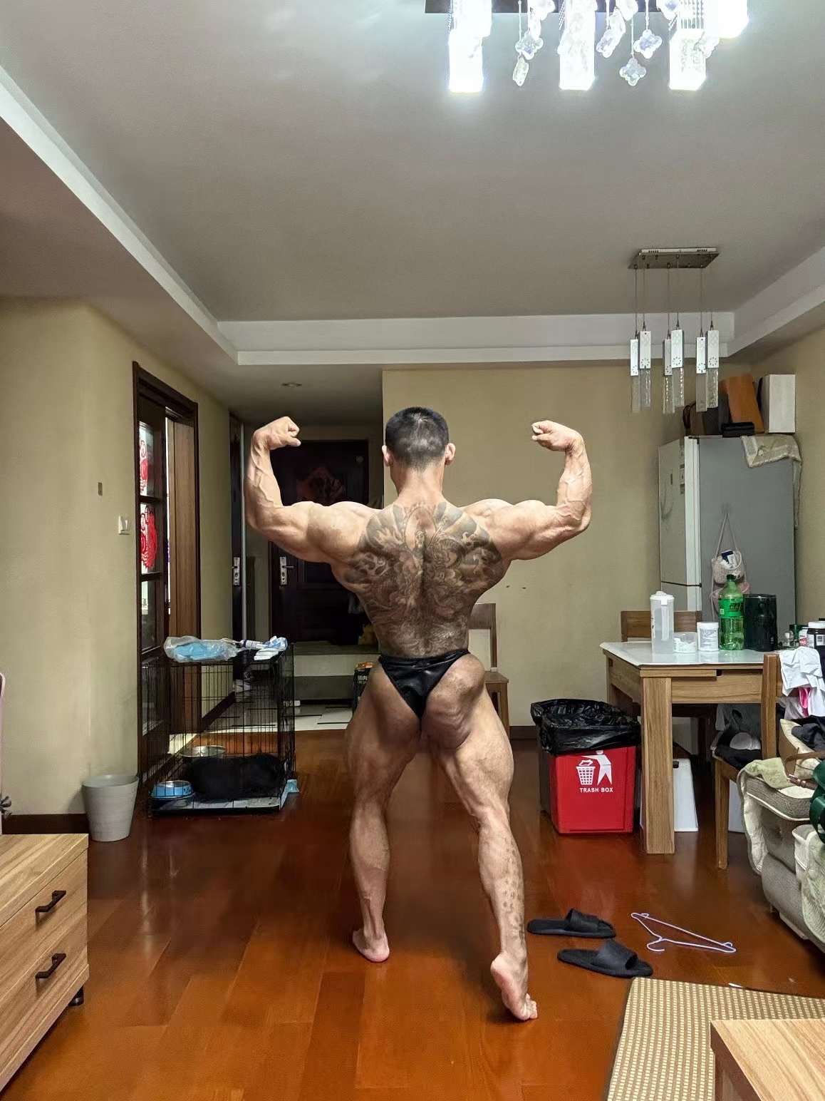 BB-K17 "Liquid Black" Posing Trunk for Bodybuilding by ProSuits