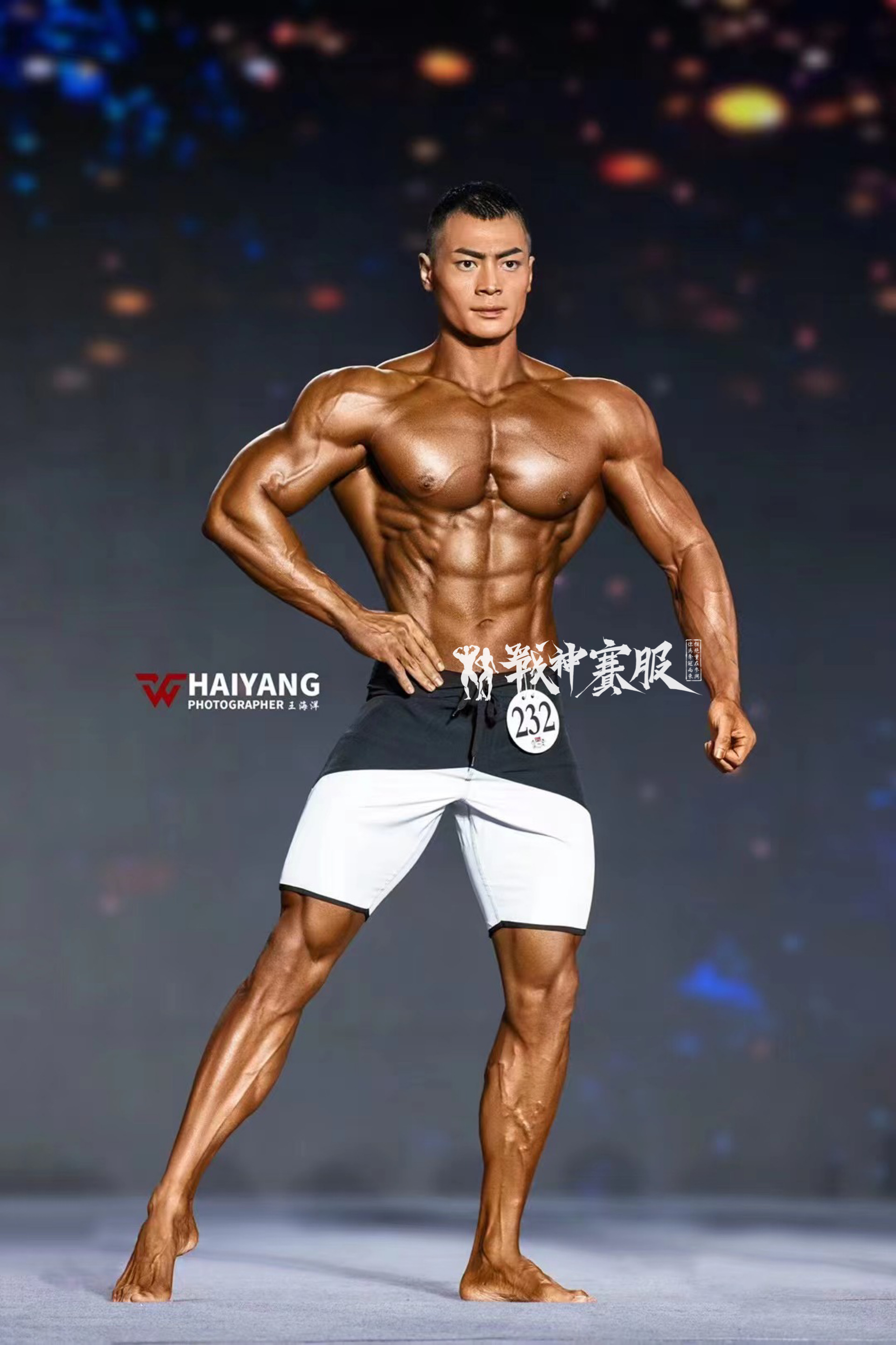 MP118 Boardshorts Custom-Made for Men's Physique ProSuits Chenlong Wu