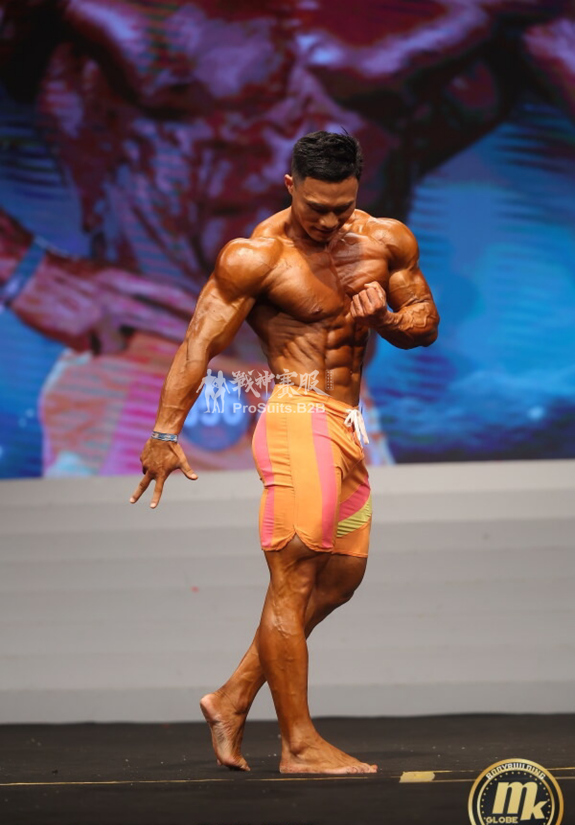 MP005 Boardshorts Custom-Made for Men's Physique ProSuits Jie Luo