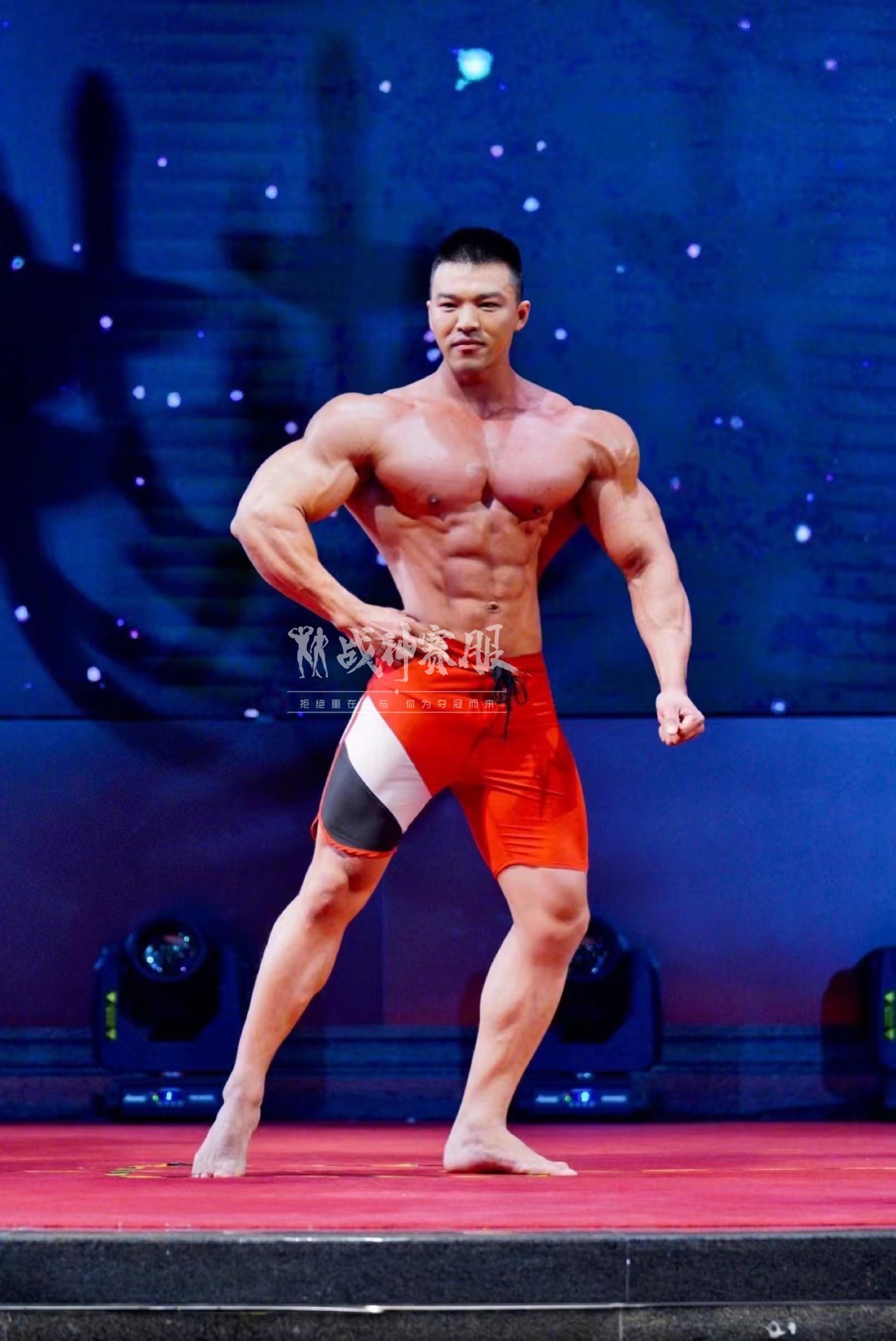 MP073 Boardshorts Custom-Made for Men's Physique ProSuits Yiqu Huang