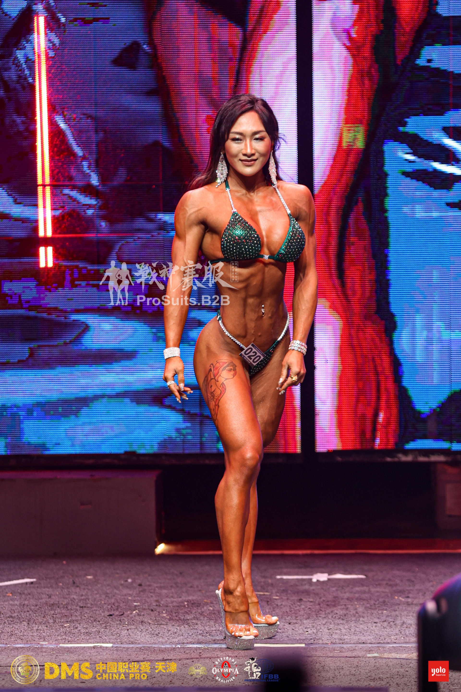 BK2-013 Competition Bikini Custom-Made for Bikini and Wellness ProSuits Mengru Zhang