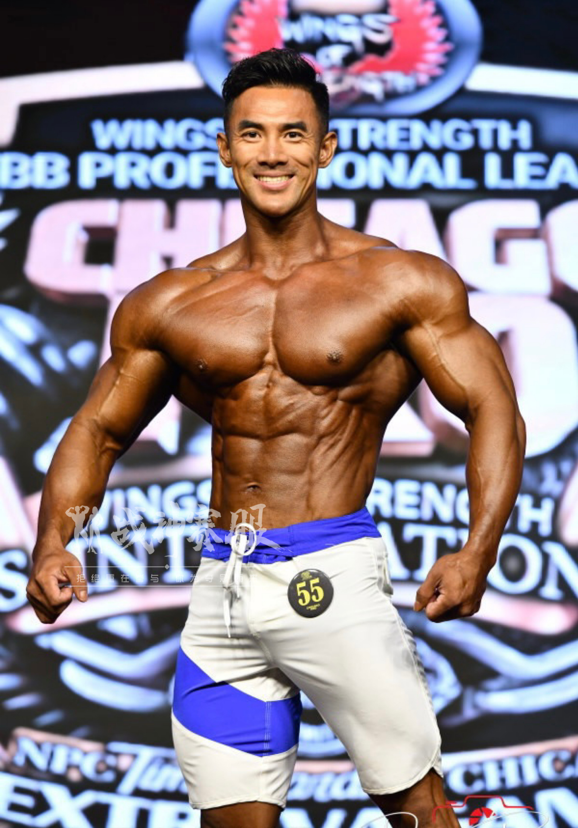 MP068 Boardshorts Custom-Made for Men's Physique ProSuits Xiaolong Hong