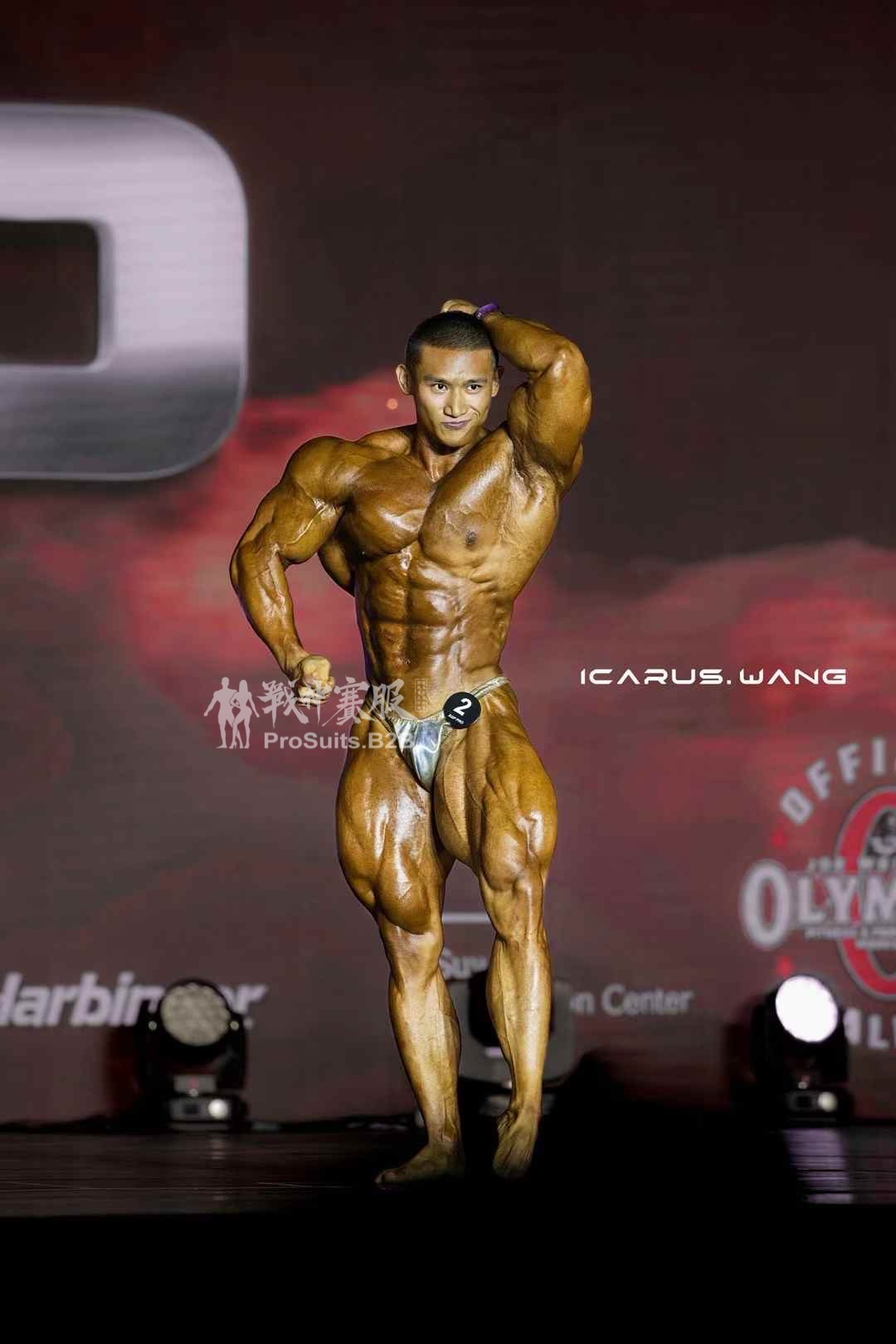 BB-K20 "Silver" Posing Trunk for Bodybuilding ProSuits Zhaofeng He