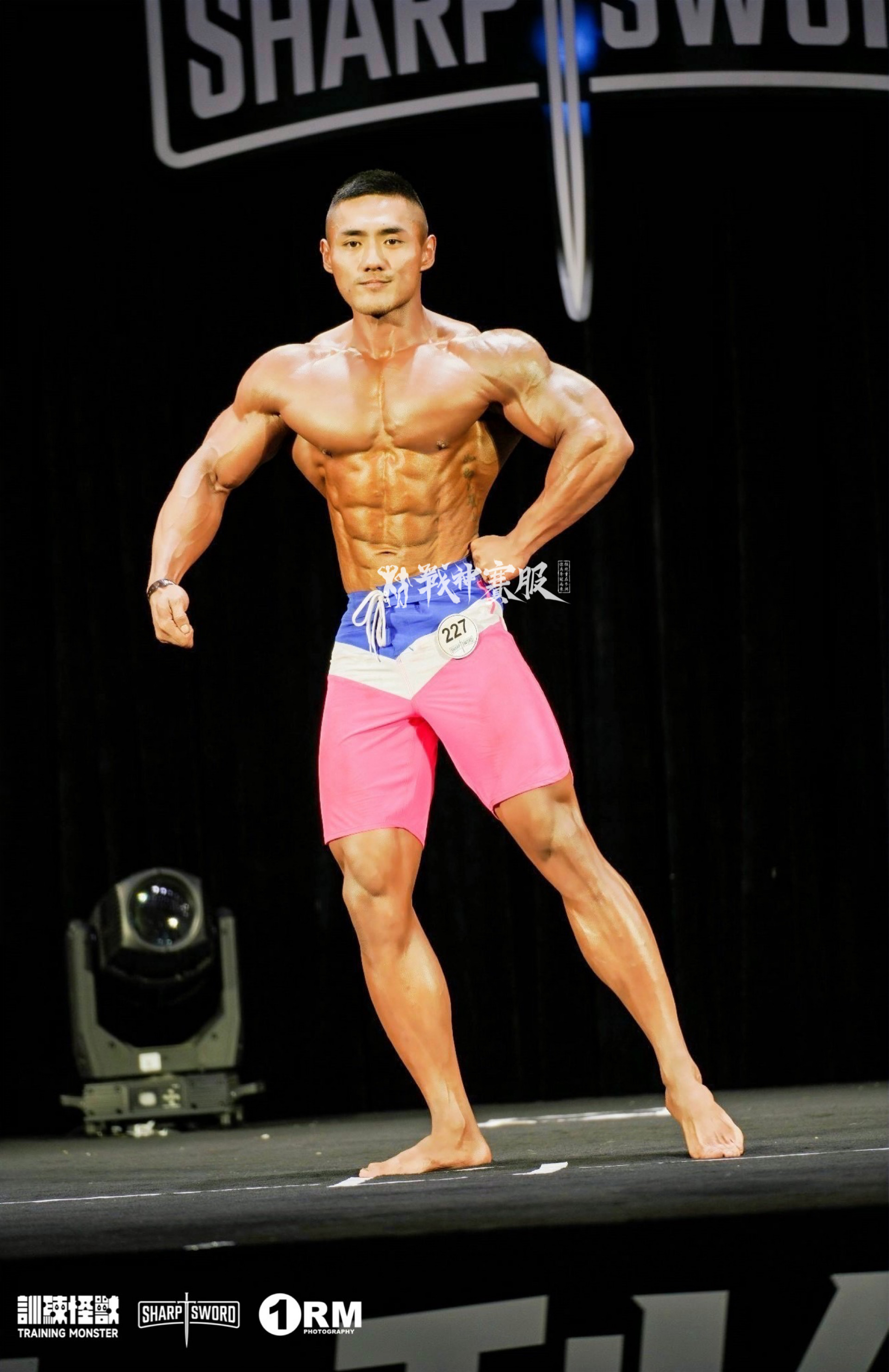 MP141 Boardshorts Custom-Made for Men's Physique ProSuits Chenhe Liu