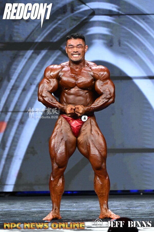 BB-G1 "The Red" Posing Trunk for Bodybuilding ProSuits Chenglong Shen