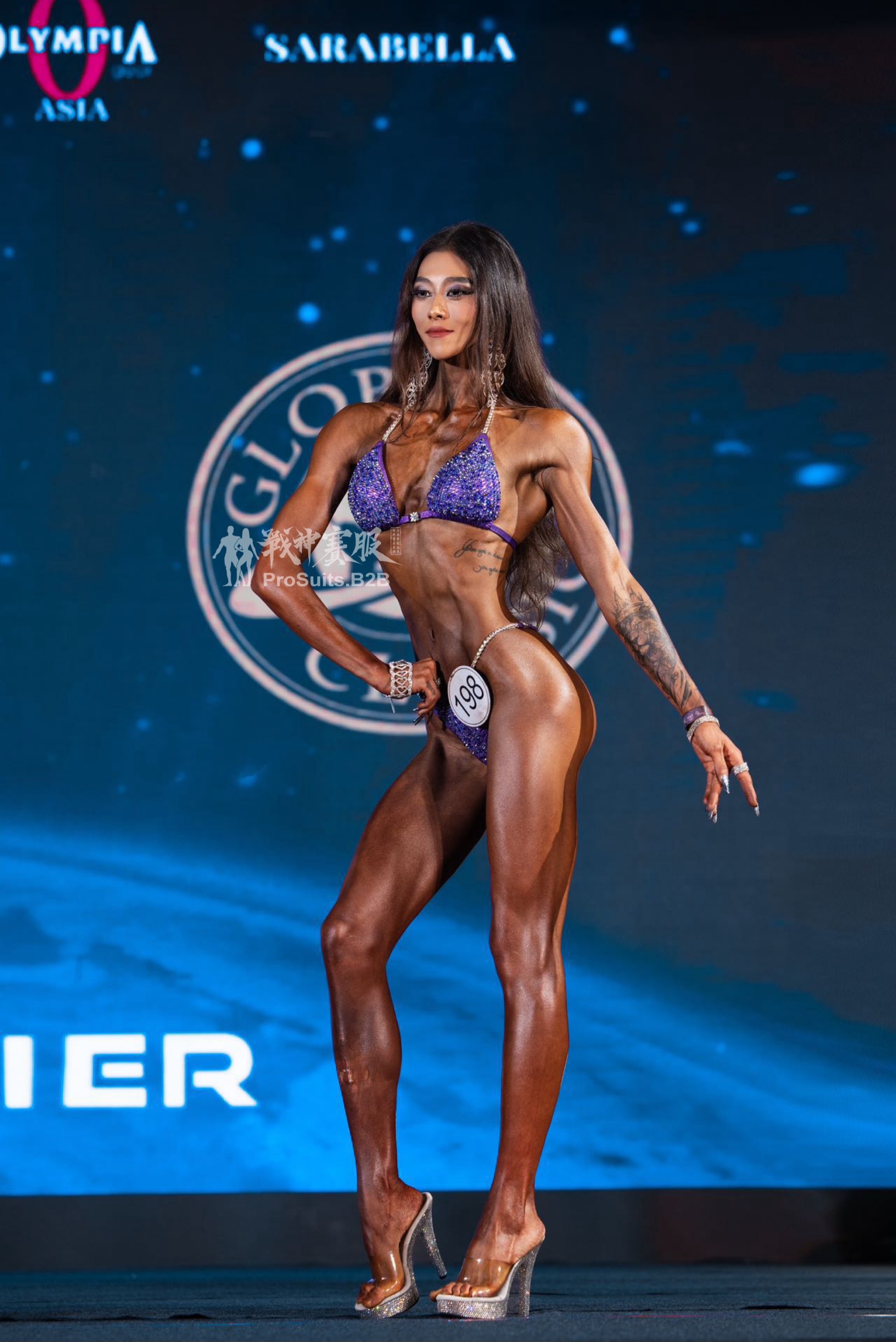 BK5-012 Competition Bikini Custom-Made for Bikini and Wellness ProSuits Jianing Mao