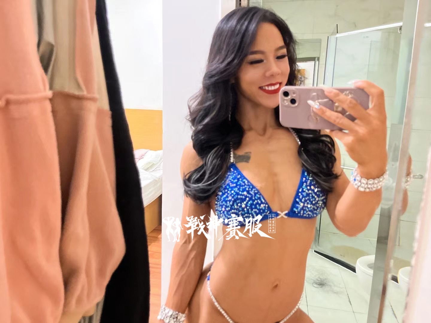 BK6-011 Competition Bikini Custom-Made for Bikini and Wellness ProSuits Qiu Wang