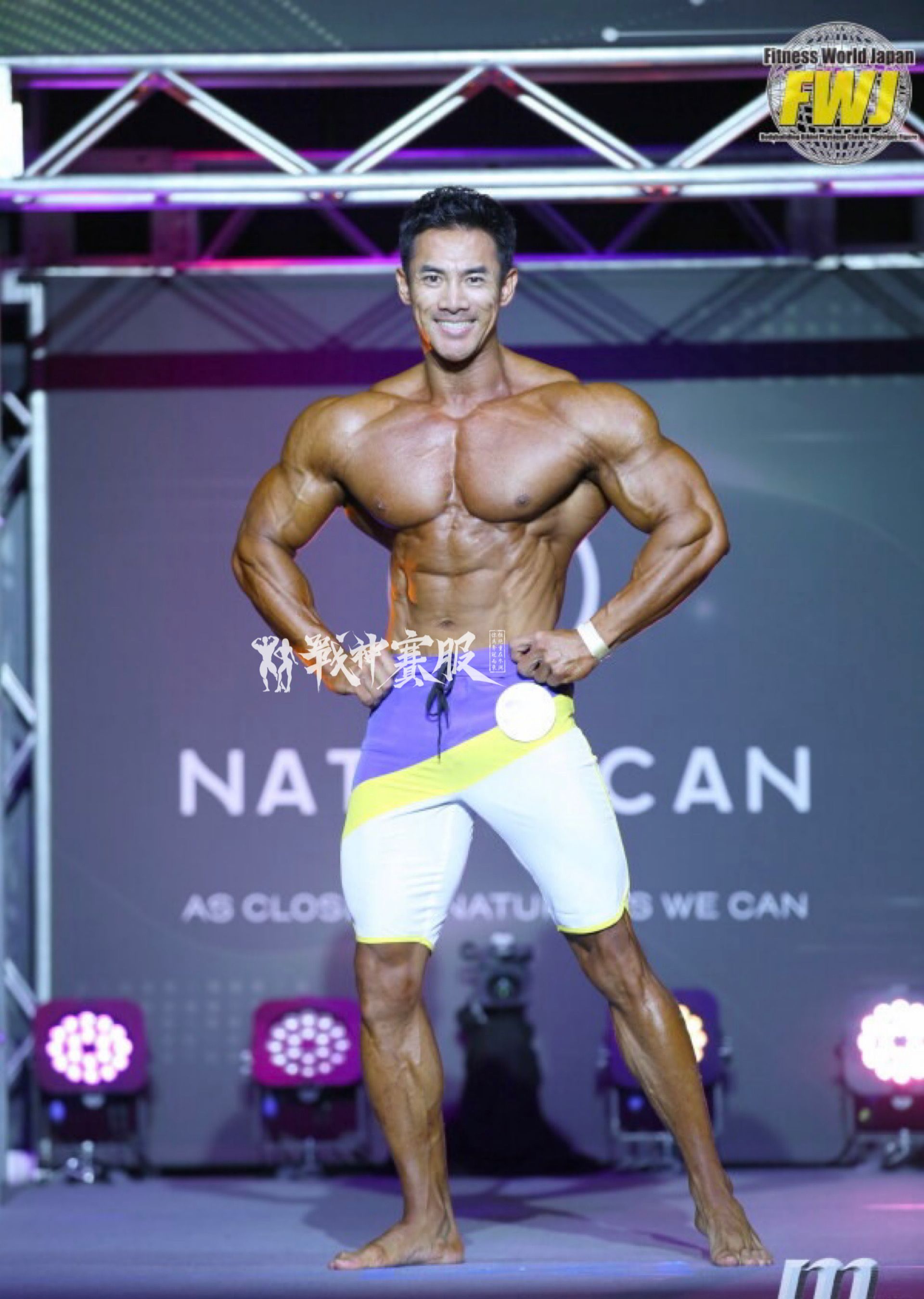 MP138 Boardshorts Custom-Made for Men's Physique ProSuits Xiaolong Hong