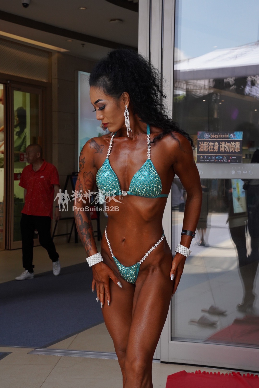 BK2-035 Competition Bikini Custom-Made for Bikini and Wellness ProSuits Yanyan Liu