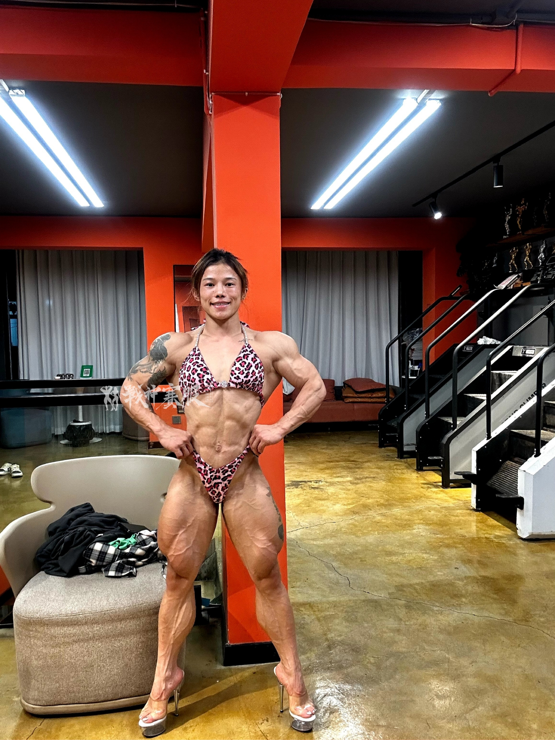 PB-LPP “Pink Leopard” Posing Bikini Custom-Made ProSuits Shihan Zheng