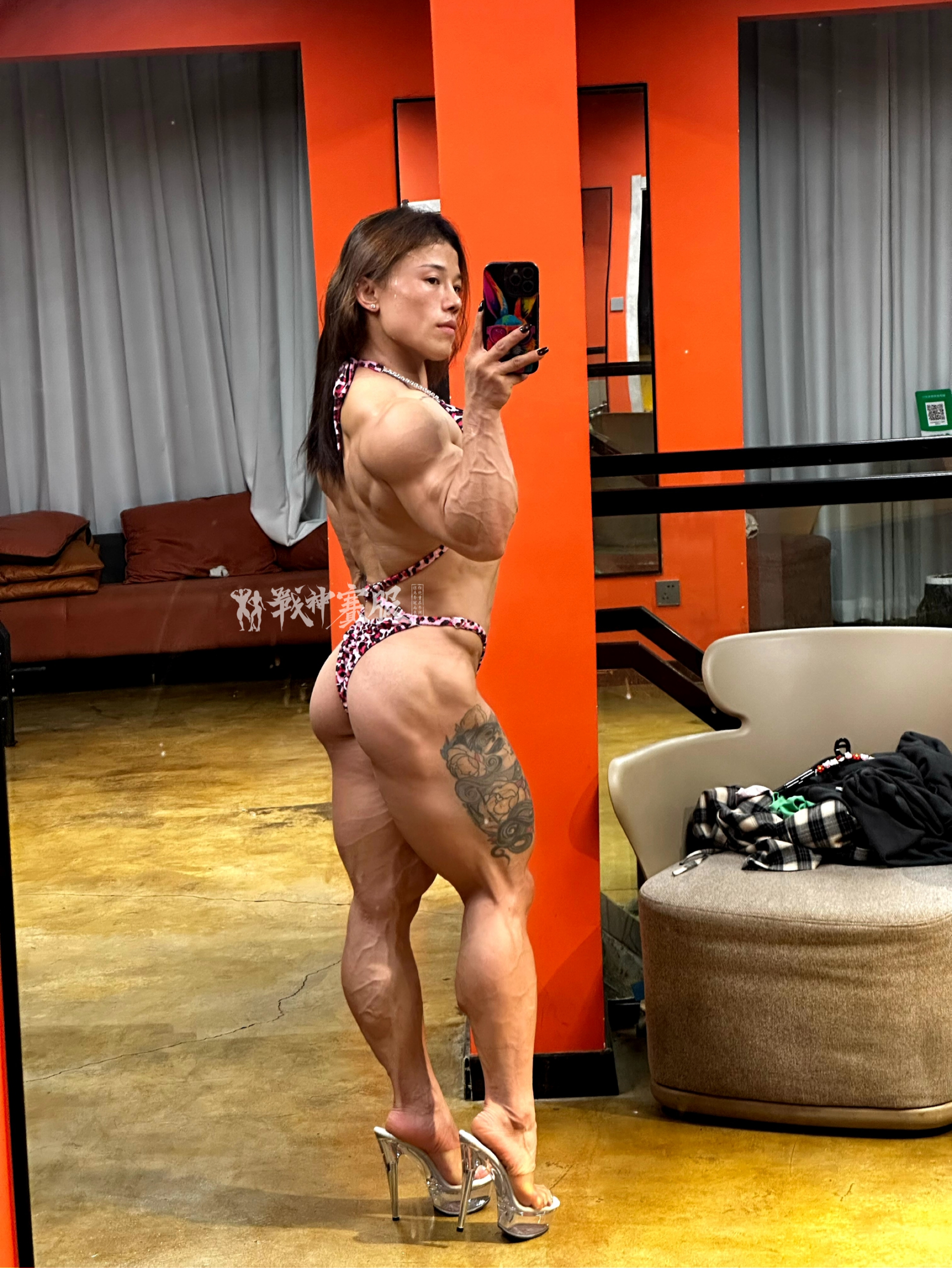 PB-LPP “Pink Leopard” Posing Bikini Custom-Made ProSuits Shihan Zheng