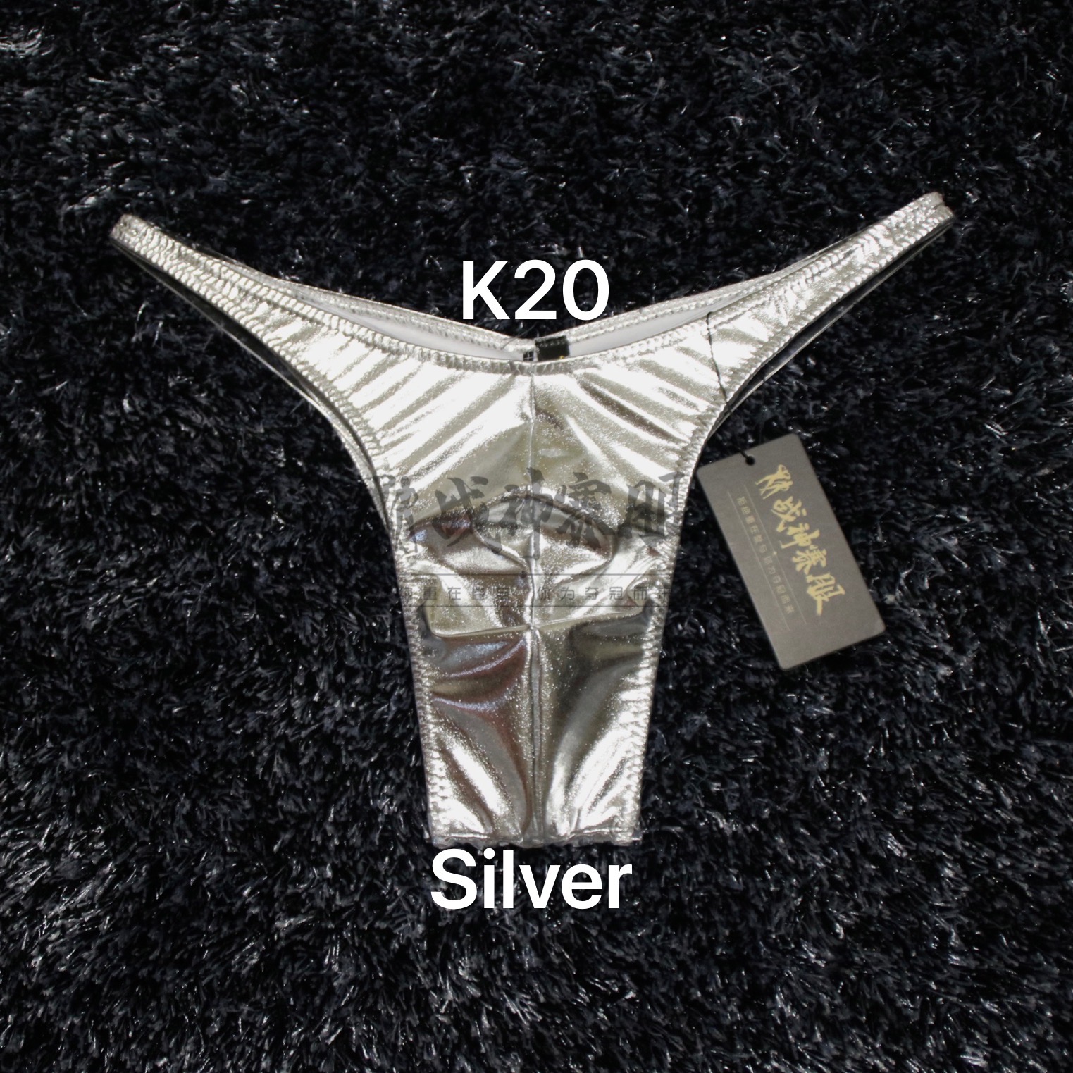 BB-K20 "Silver" Posing Trunk for Bodybuilding ProSuits Zhaofeng He