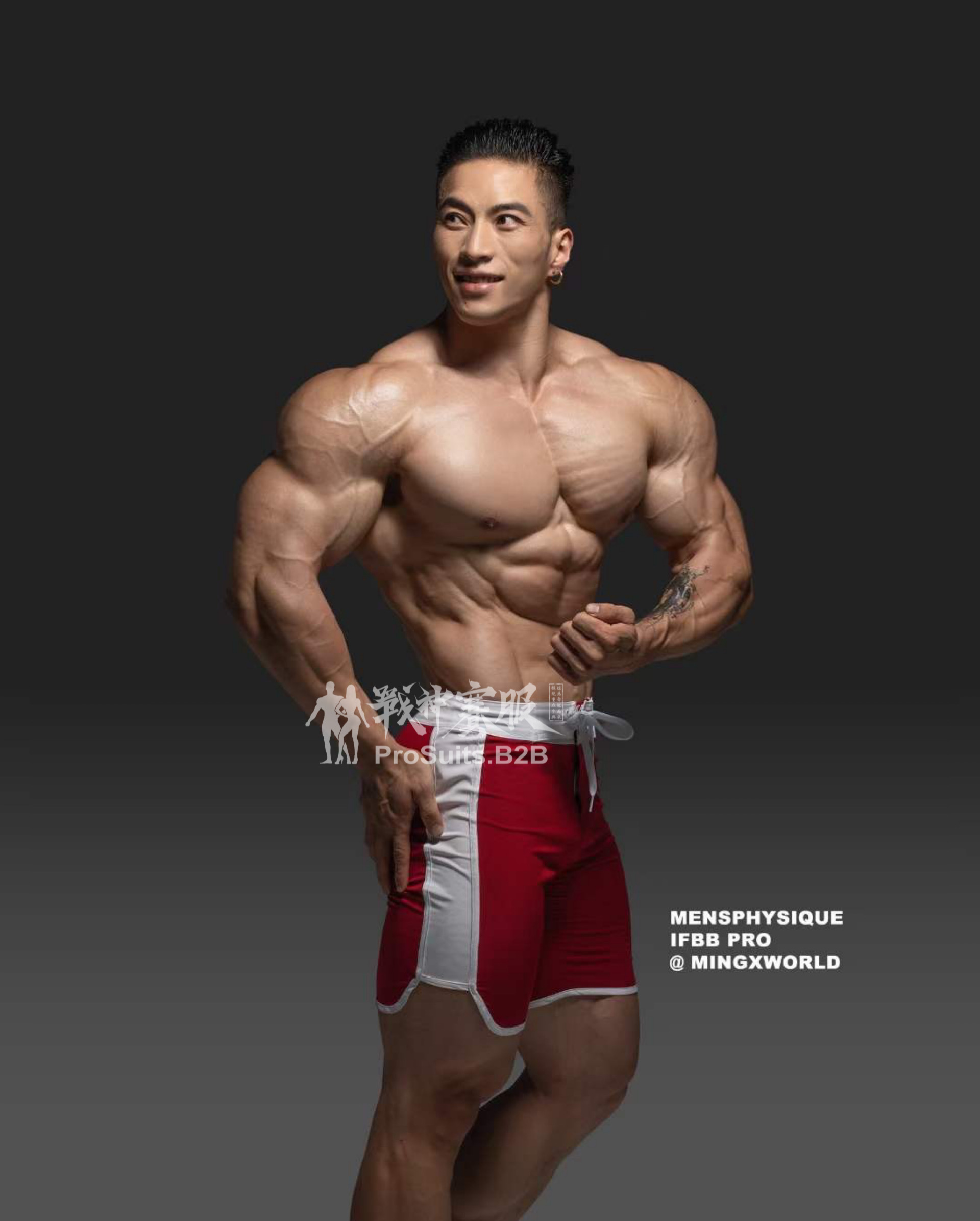 MP131 Boardshorts Custom-Made for Men's Physique ProSuits Heng Zhao