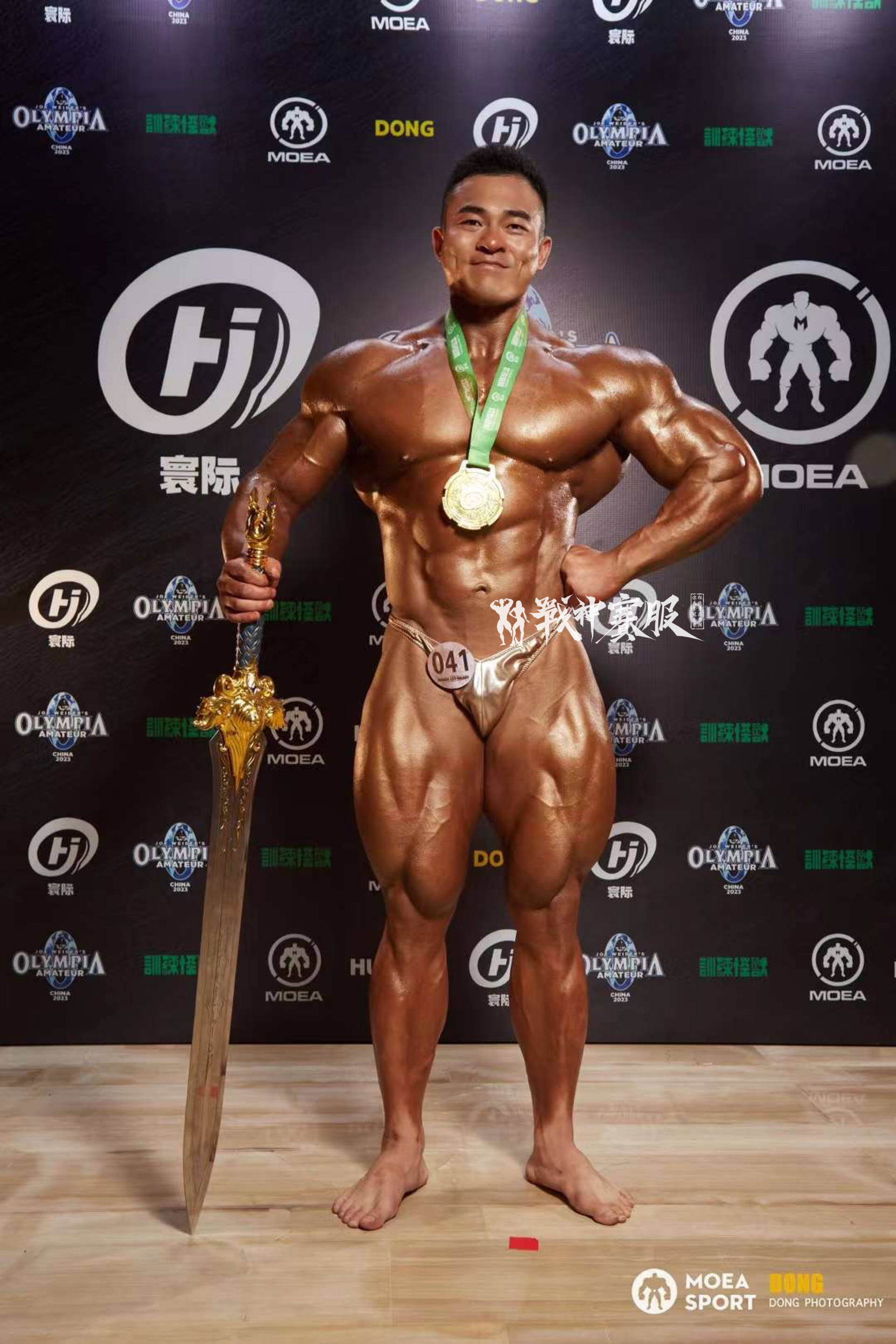 BB-K20 "Silver" Posing Trunk for Bodybuilding ProSuits Zhaofeng He