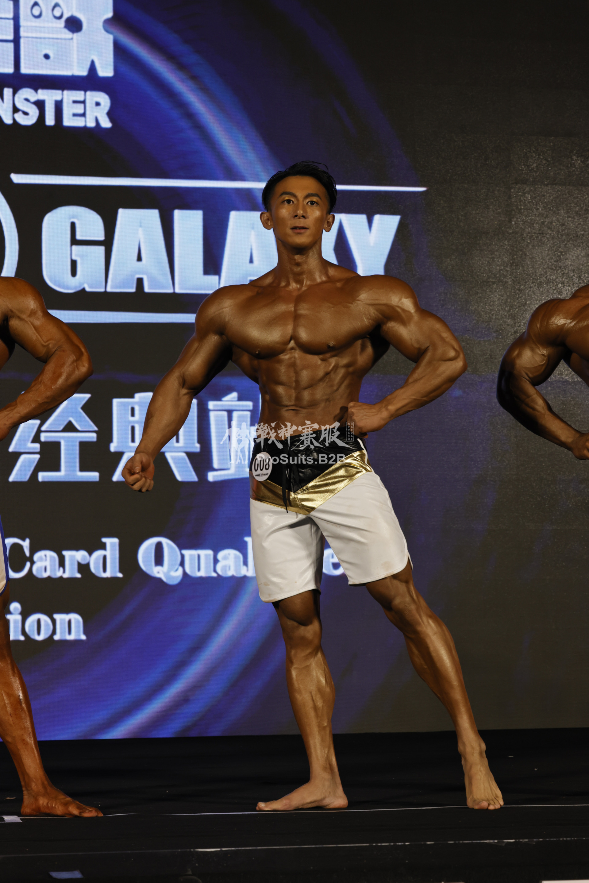 MP133 Boardshorts Custom-Made for Men's Physique ProSuits Yelong Jiang