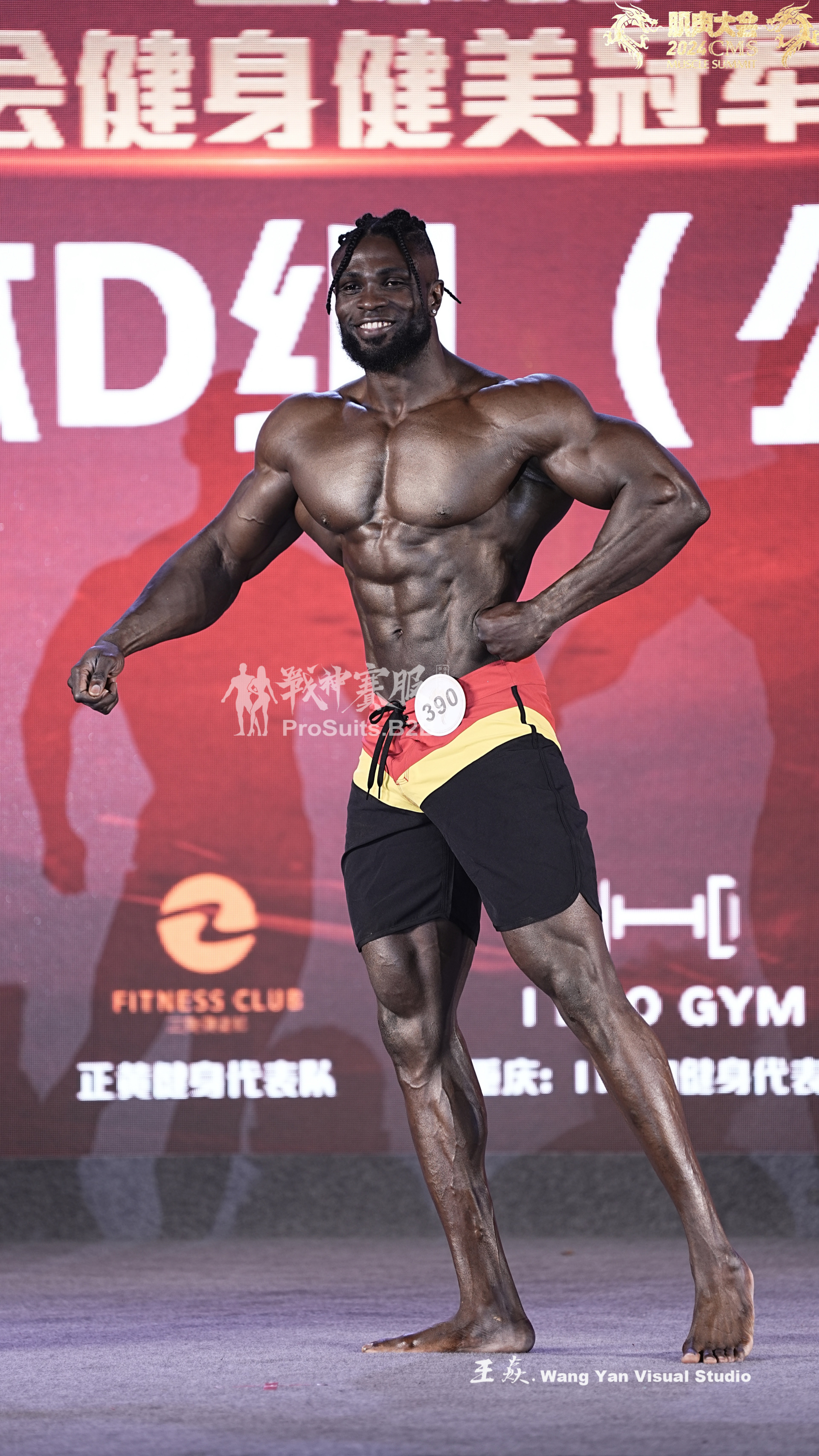 MP049 Boardshorts Custom-Made for Men's Physique ProSuits Feilikesi Famuwagun