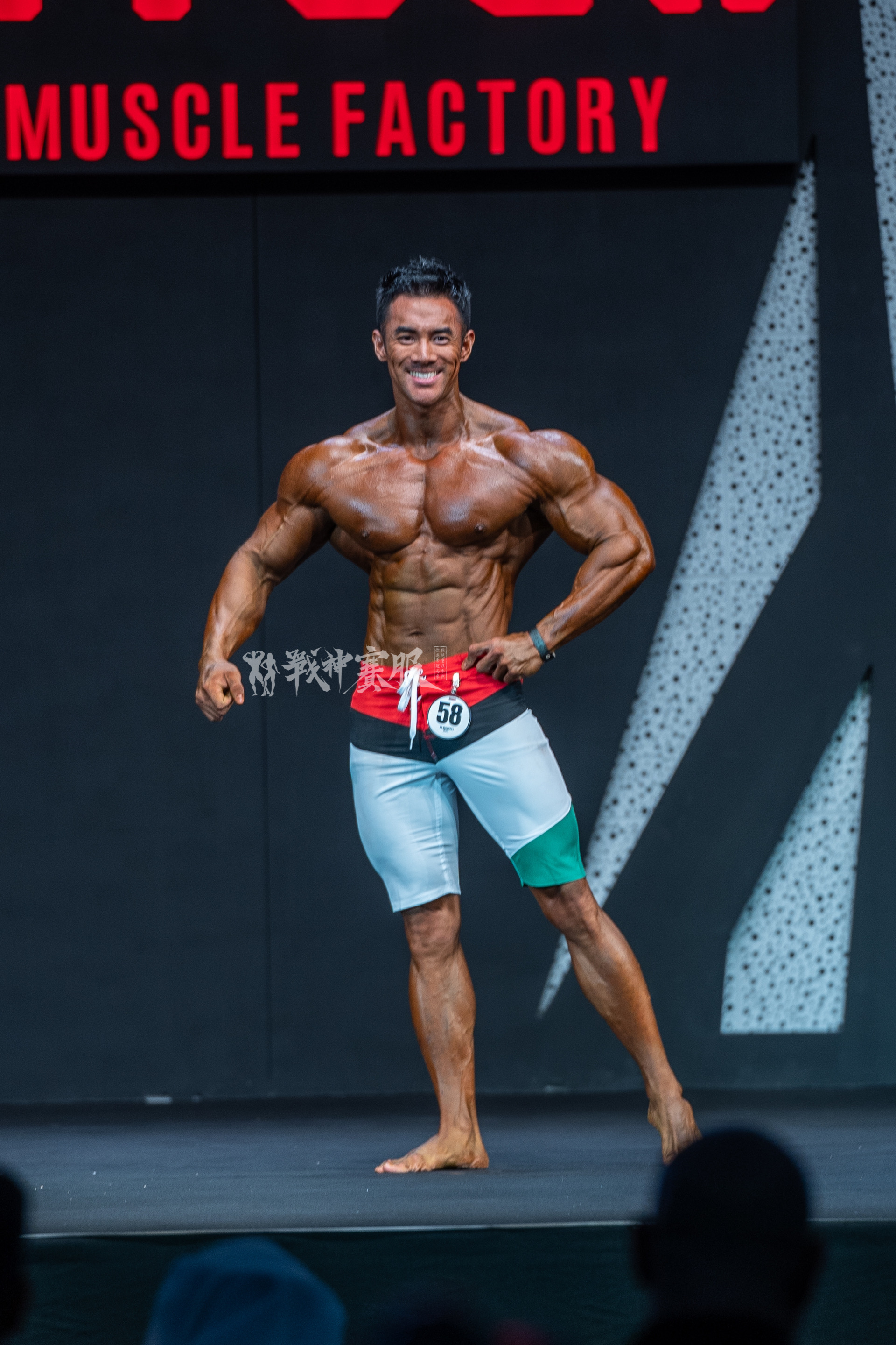 MP143 Boardshorts Custom-Made for Men's Physique ProSuits Xiaolong Hong