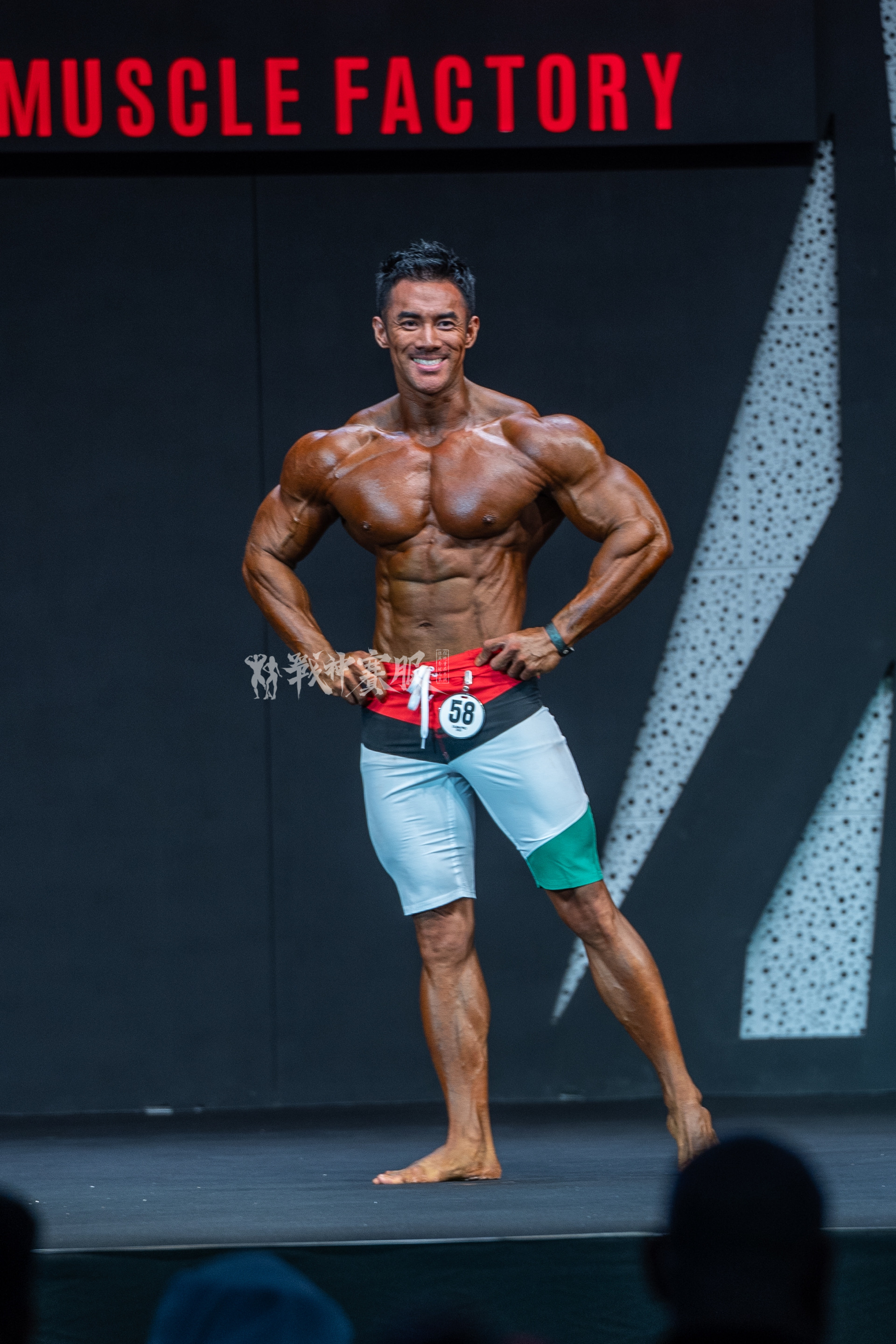 MP143 Boardshorts Custom-Made for Men's Physique ProSuits Xiaolong Hong