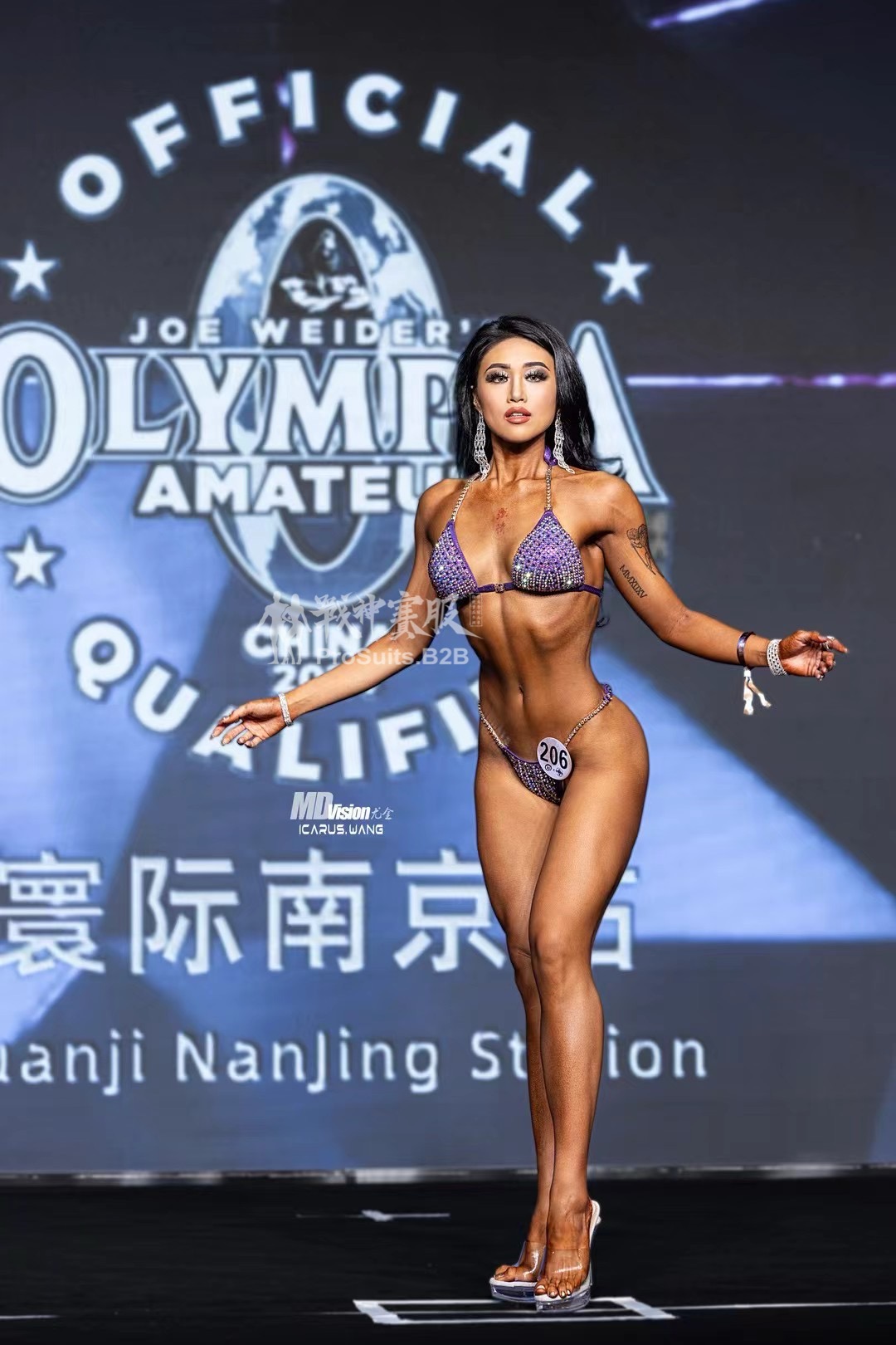 BK3-016 Competition Bikini Custom-Made for Bikini and Wellness ProSuits