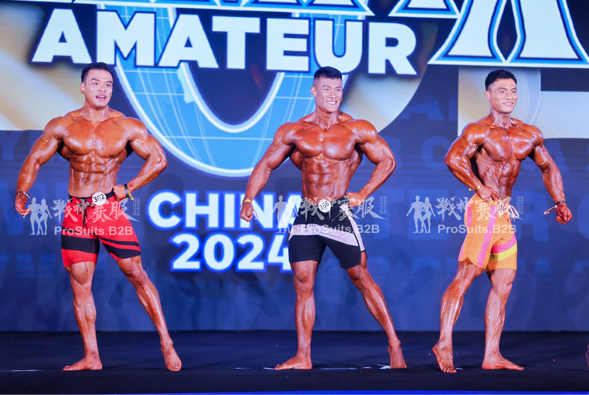 MP005 Boardshorts Custom-Made for Men's Physique ProSuits Jie Luo