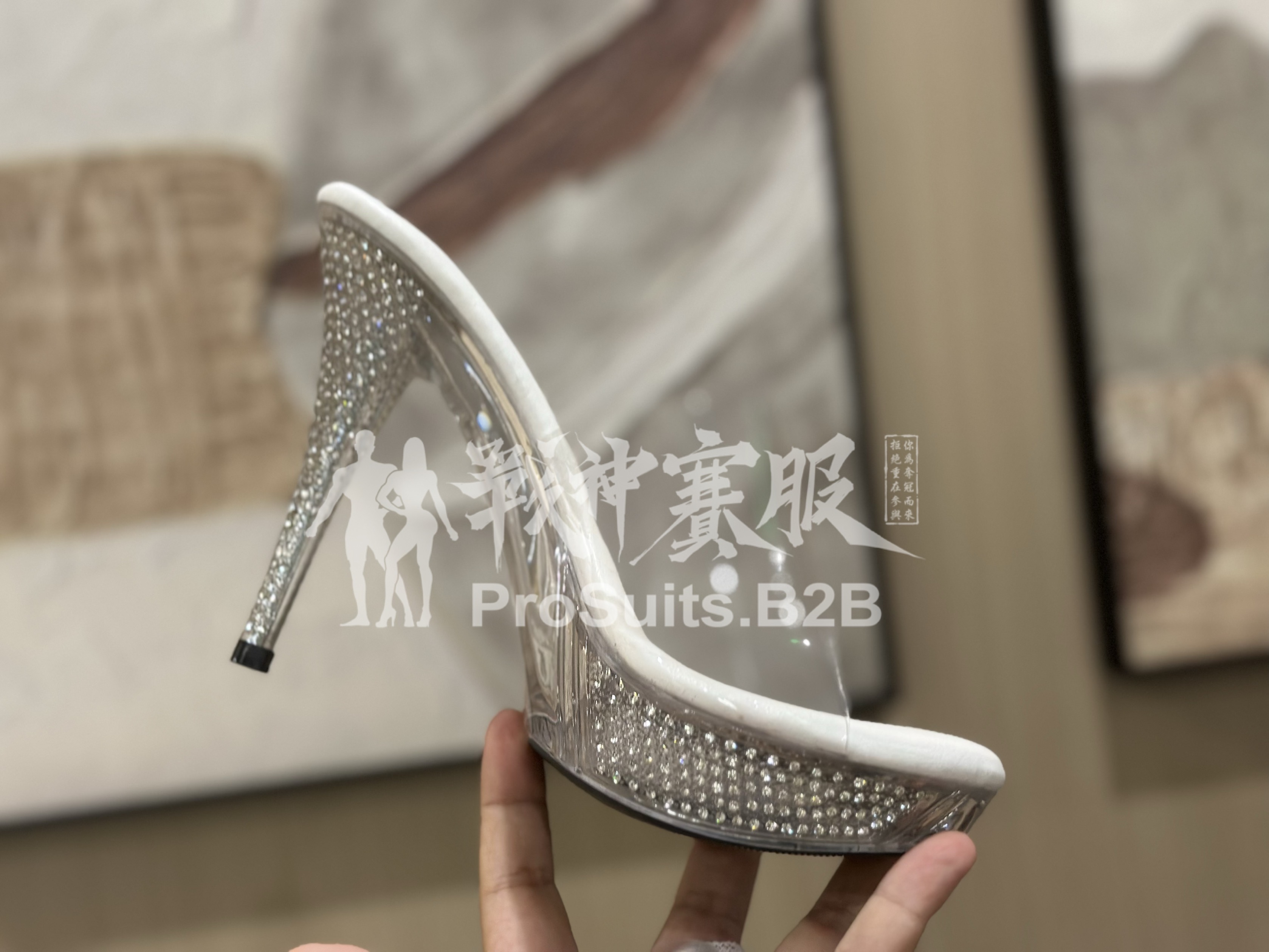 【Clearance】SH07 Competition Shoes ProSuits 2.5CM Platform Light-Crystal Heels