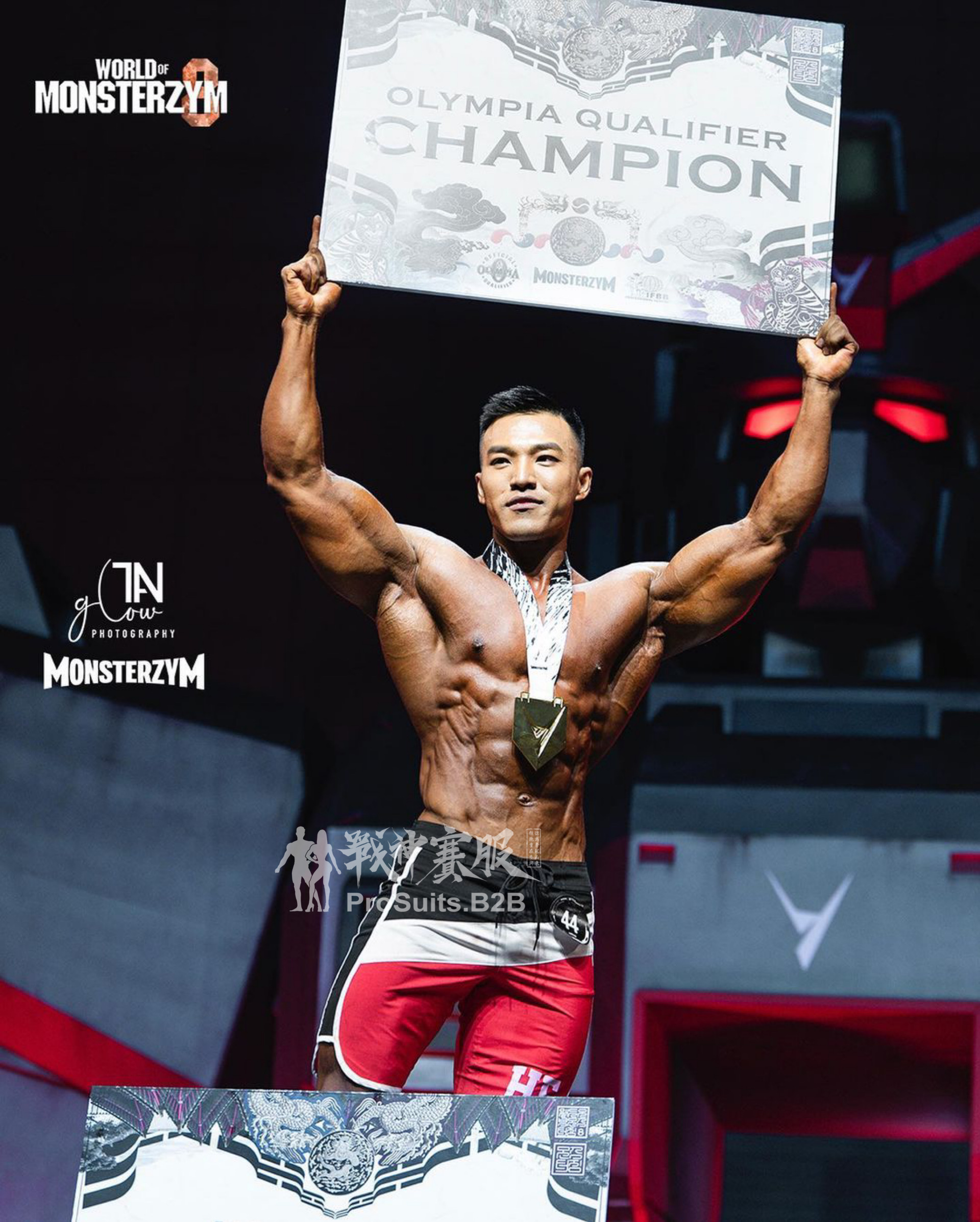 MP147 Boardshorts Custom-Made for Men's Physique ProSuits Juxian He