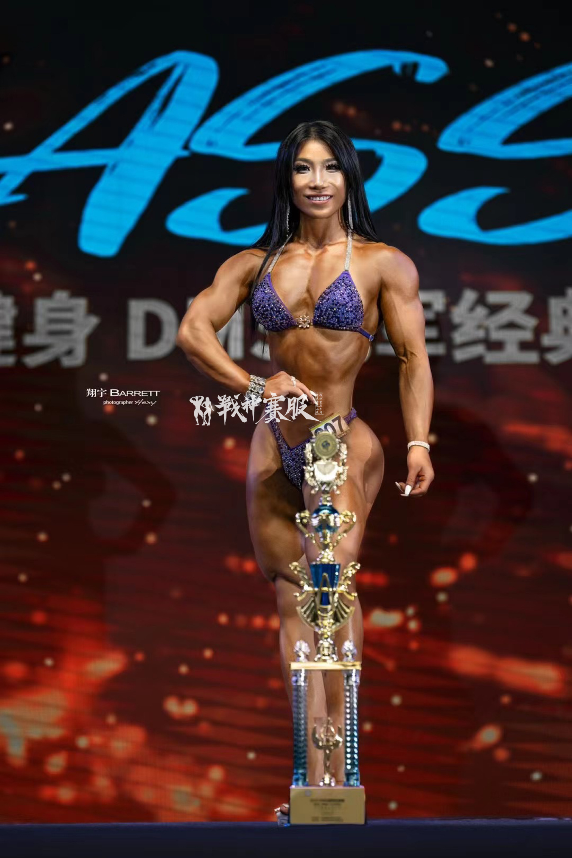 BK4-006 Competition Bikini Custom-Made for Bikini and Wellness ProSuits Jacqueline Rios