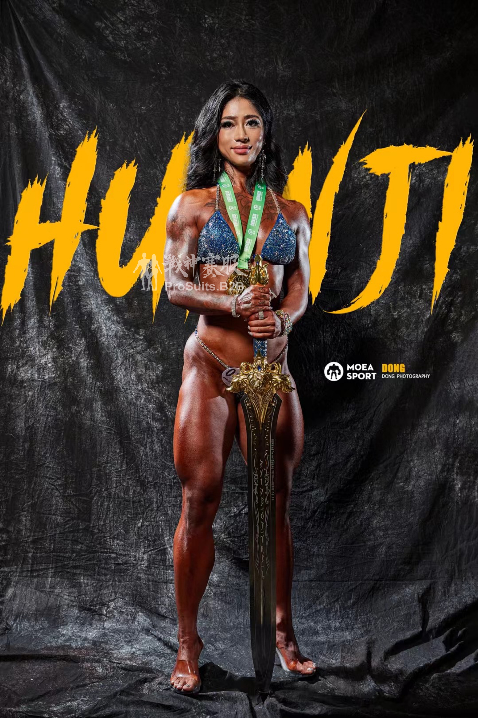 BK6-018 Competition Bikini Custom-Made for Bikini and Wellness ProSuits Hera Yu