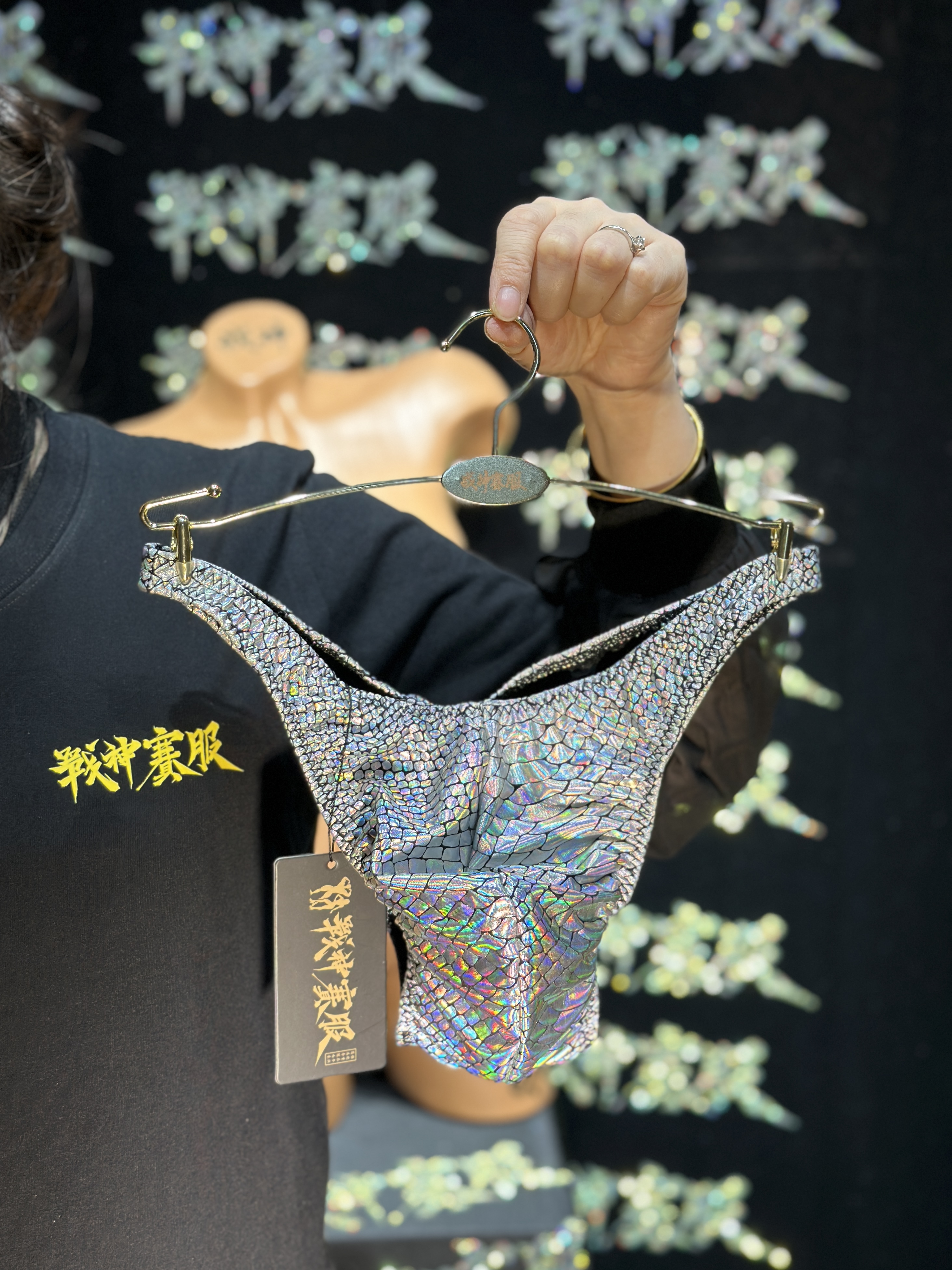 BB-SP "Silver Python" Posing Trunk for Bodybuilding ProSuits Tao Wu