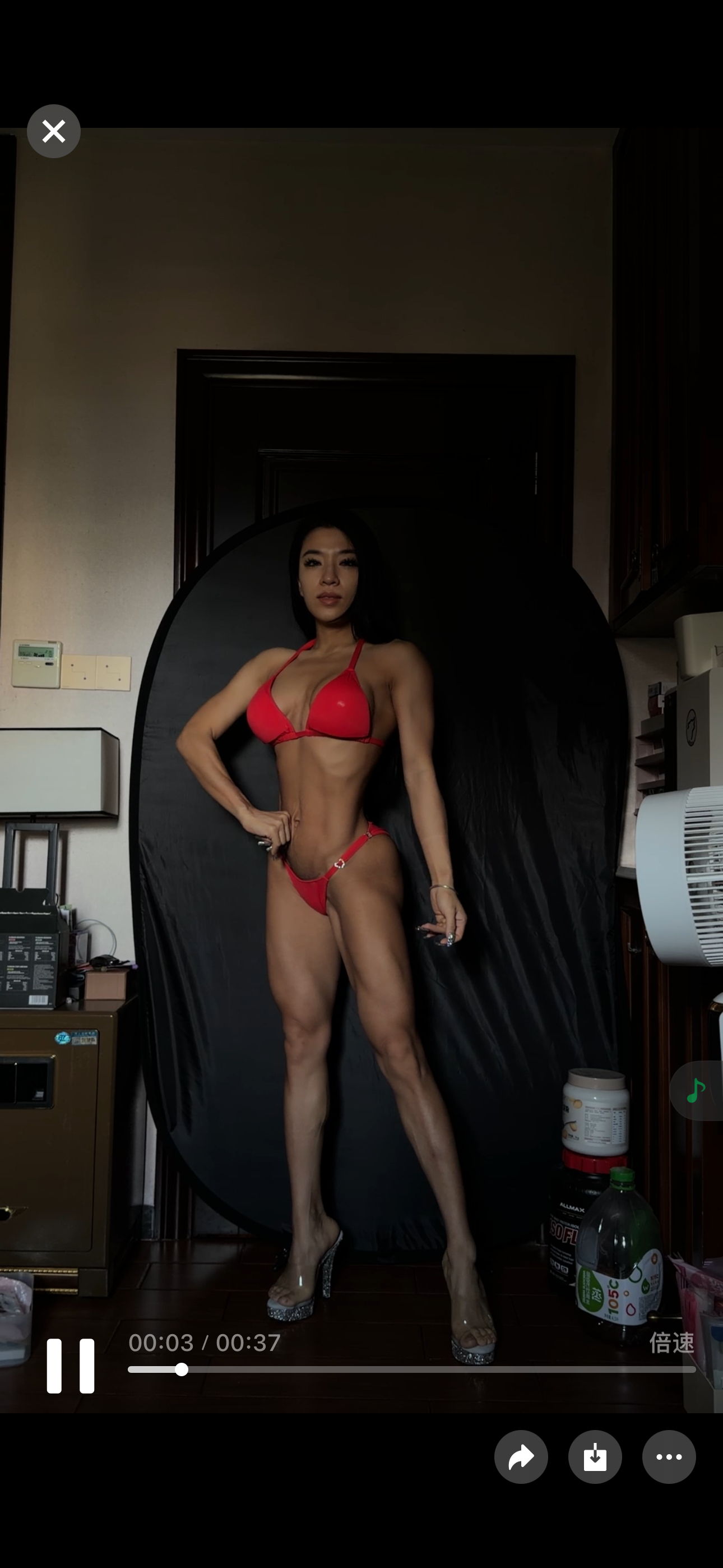 FM-NR “Neon Red” Competition Bikini Custom-Made for Fit Model ProSuits Hui Wu