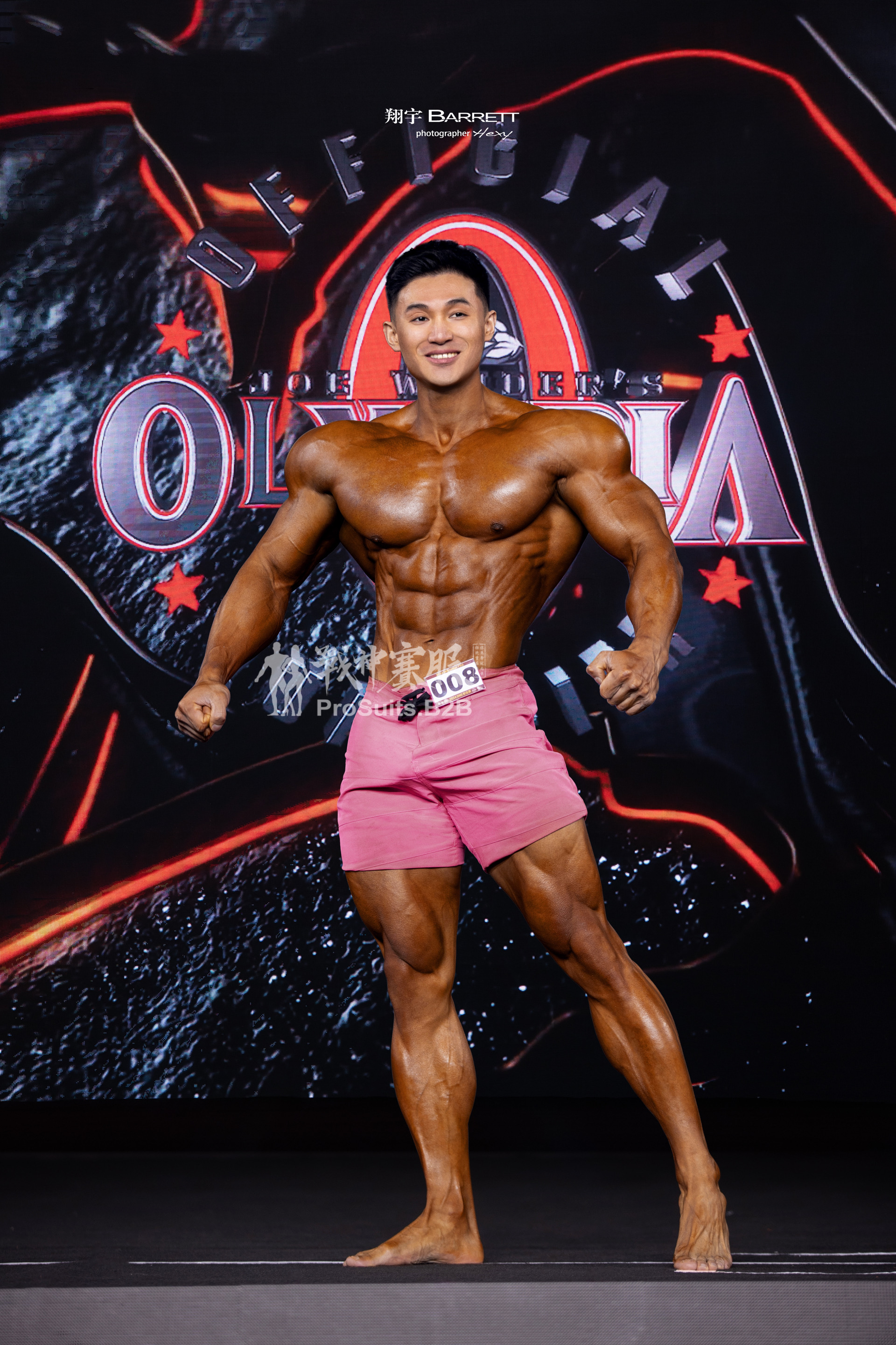 MP054 Boardshorts Custom-Made for Men's Physique ProSuits Xingwang Yang