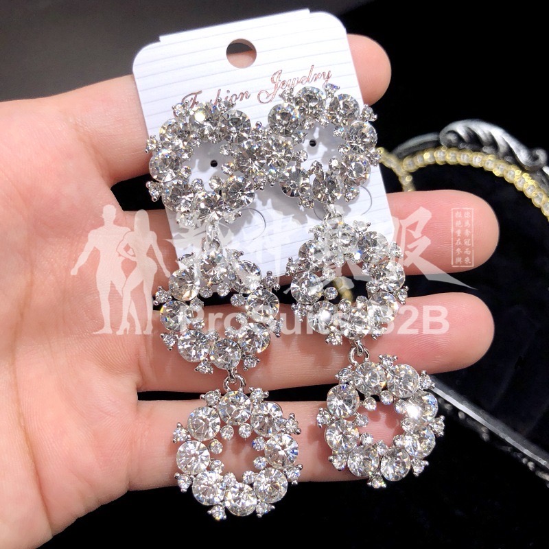 PE15 Rhinestone Earrings for Bikini Competitions Jewelry by ProSuits