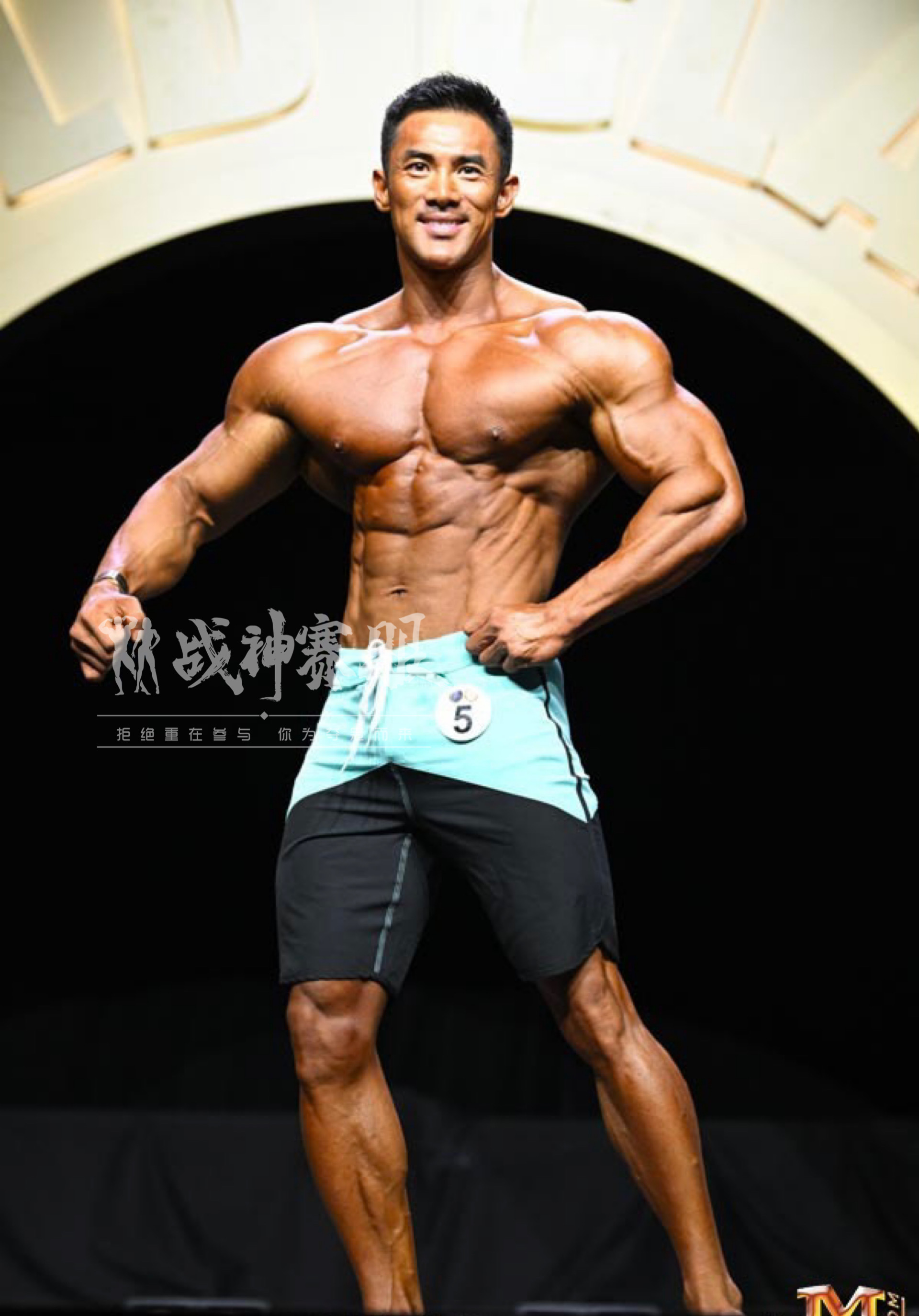 MP018 Boardshorts Custom-Made for Men's Physique ProSuits Xiaolong Hong