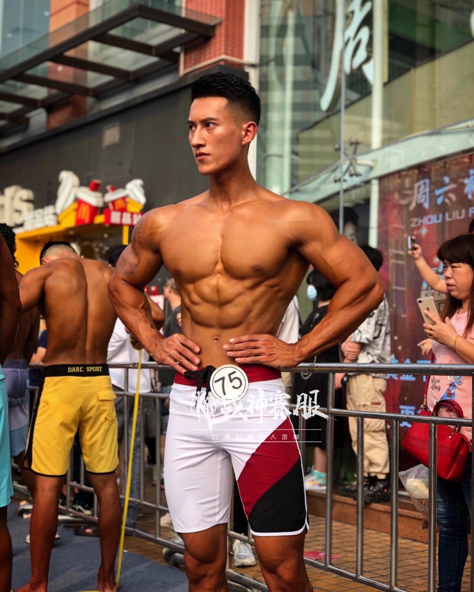 MP067 Boardshorts Custom-Made for Men's Physique ProSuits Chaowen Zheng