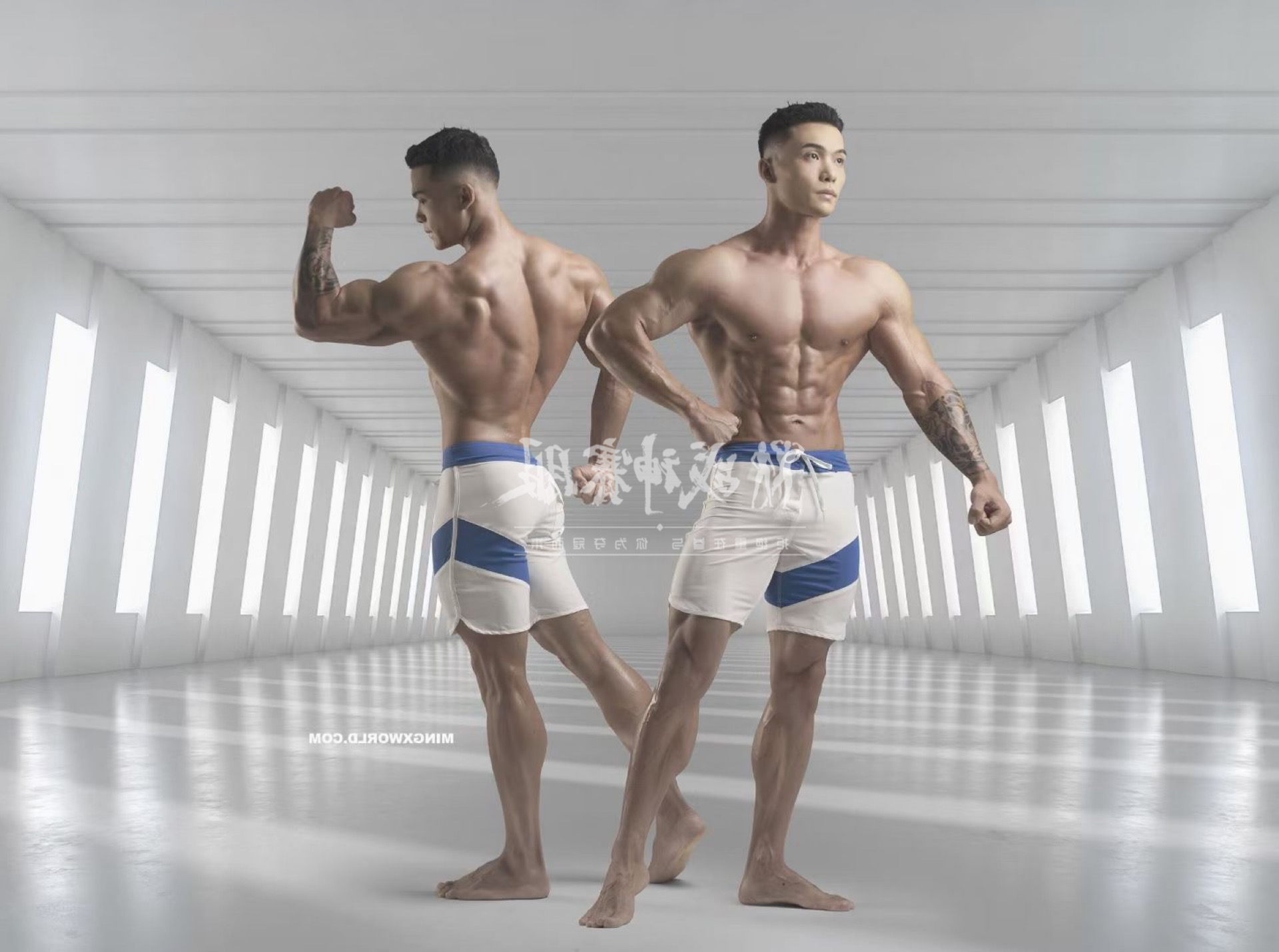 MP070 Boardshorts Custom-Made for Men's Physique ProSuits Kai Rui