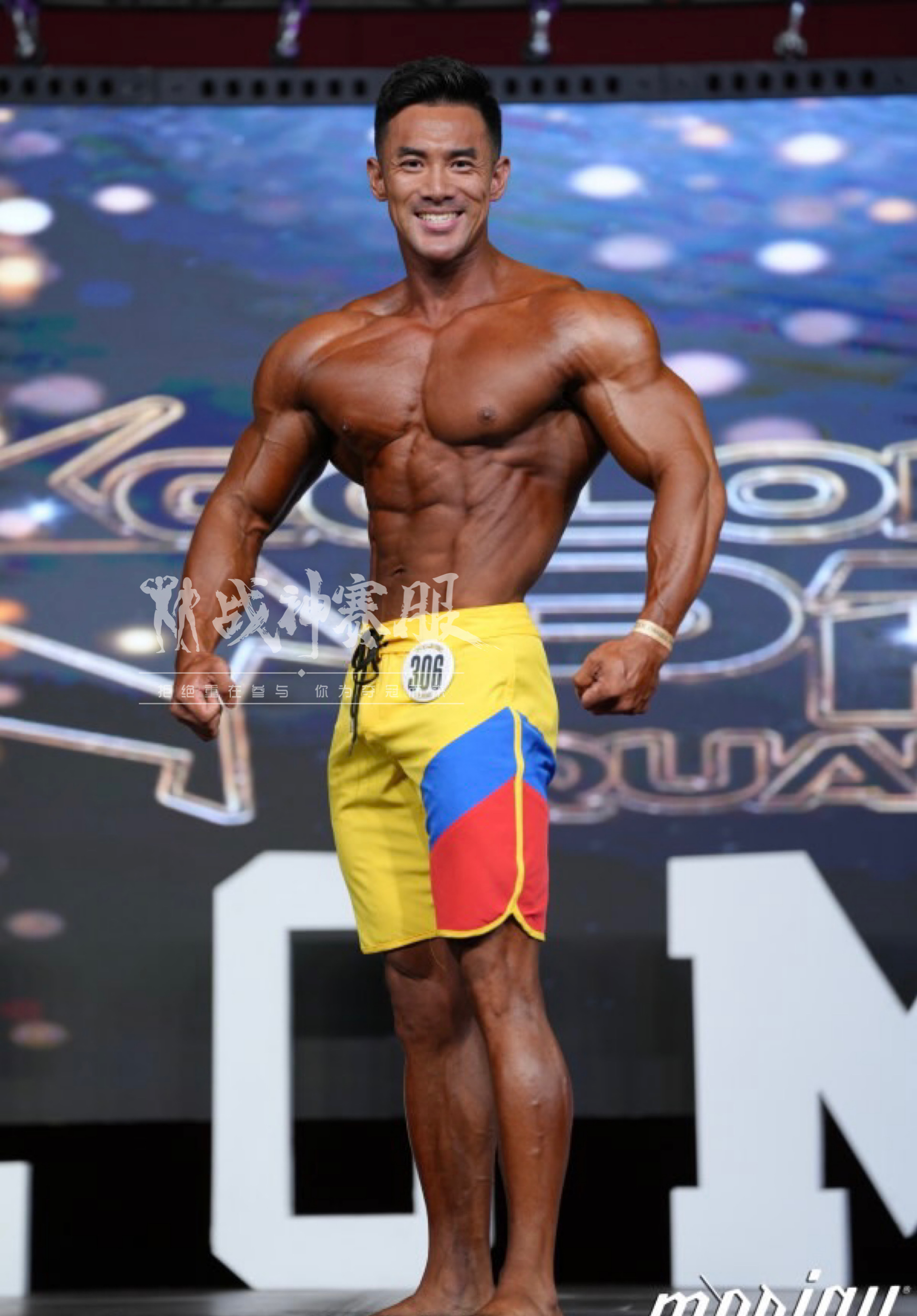 MP078 Boardshorts Custom-Made for Men's Physique ProSuits Xiaolong Hong