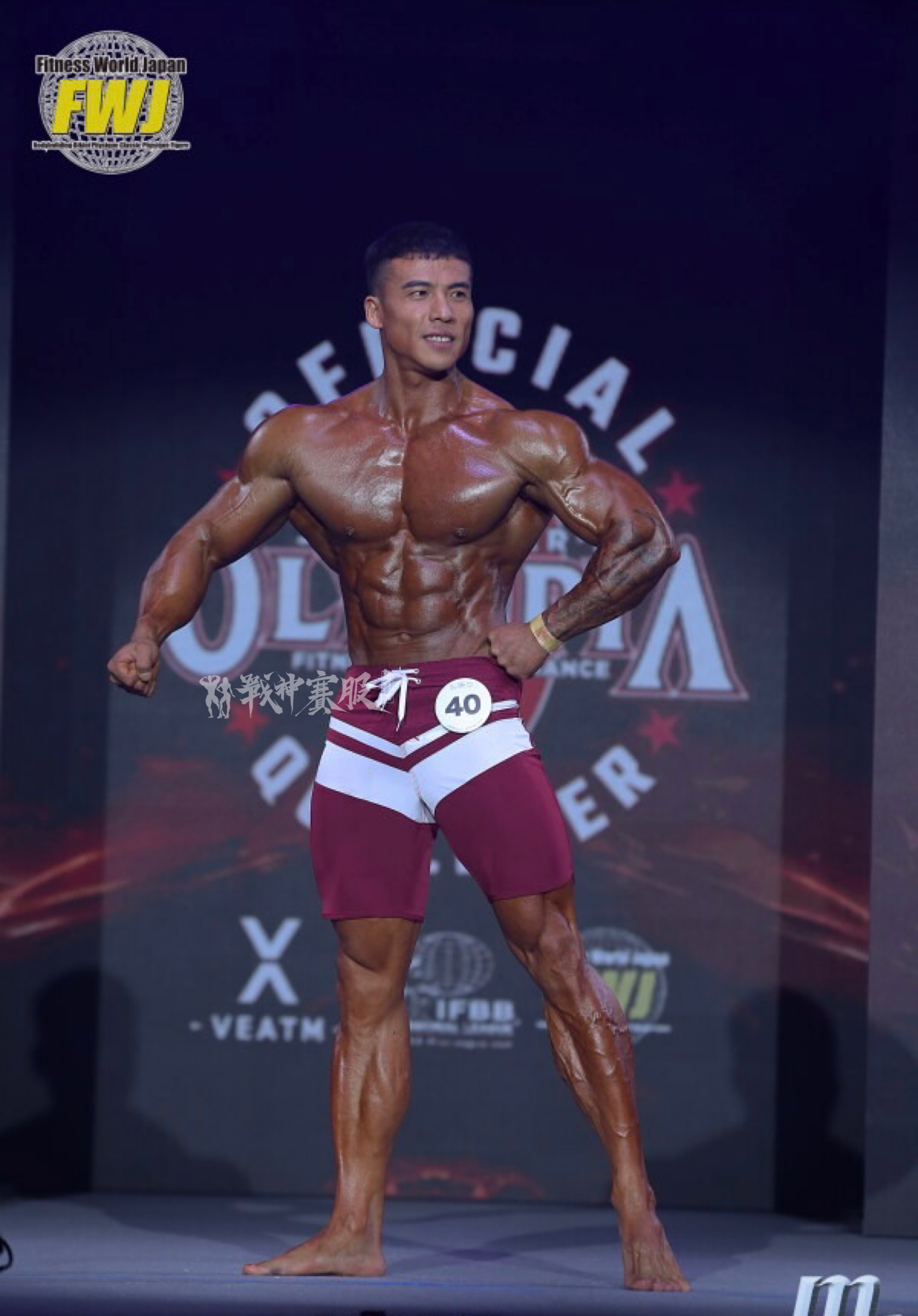 MP085 Boardshorts Custom-Made for Men's Physique ProSuits Jian Chen