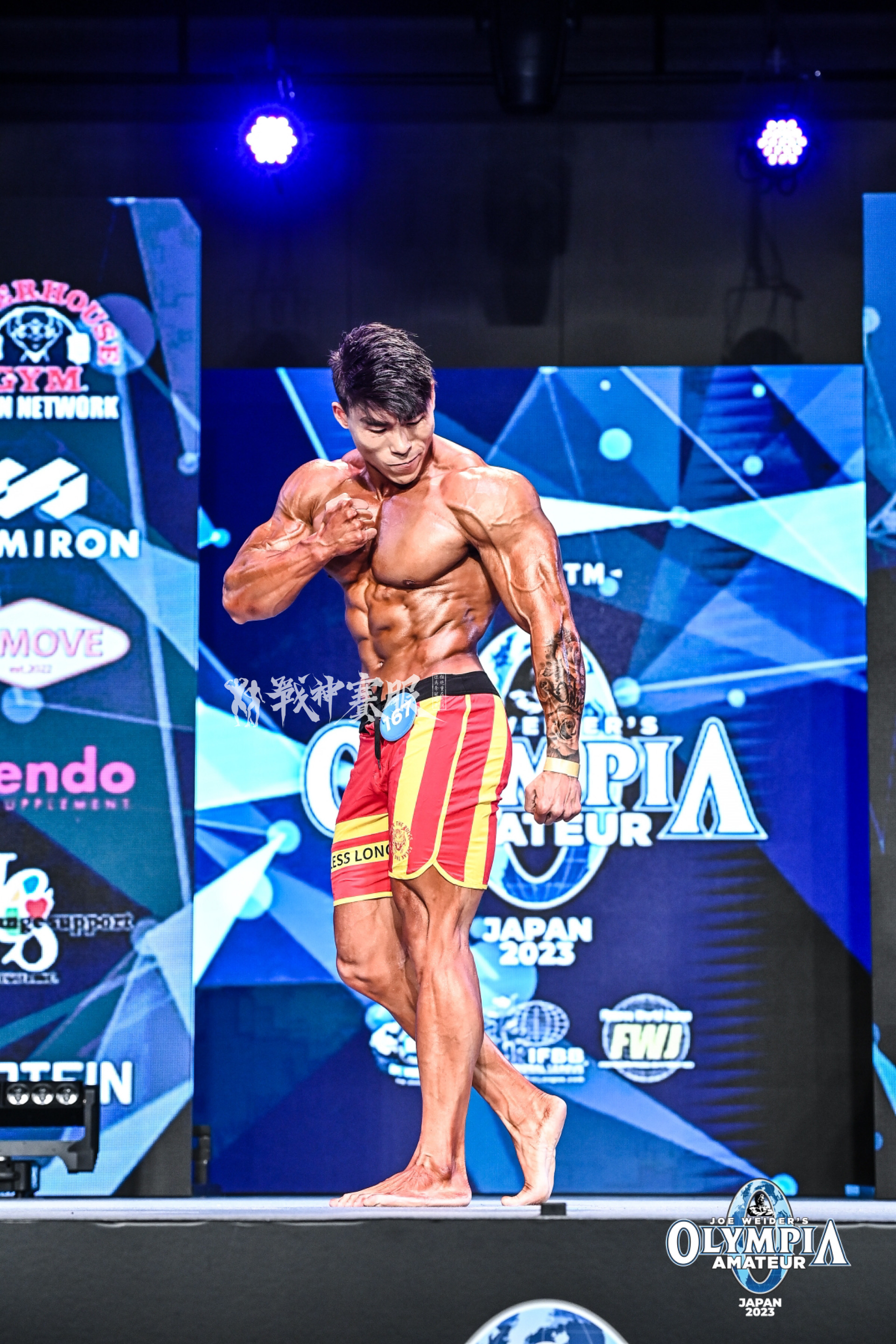 MP151 Boardshorts Custom-Made for Men's Physique ProSuits Shilong Cui