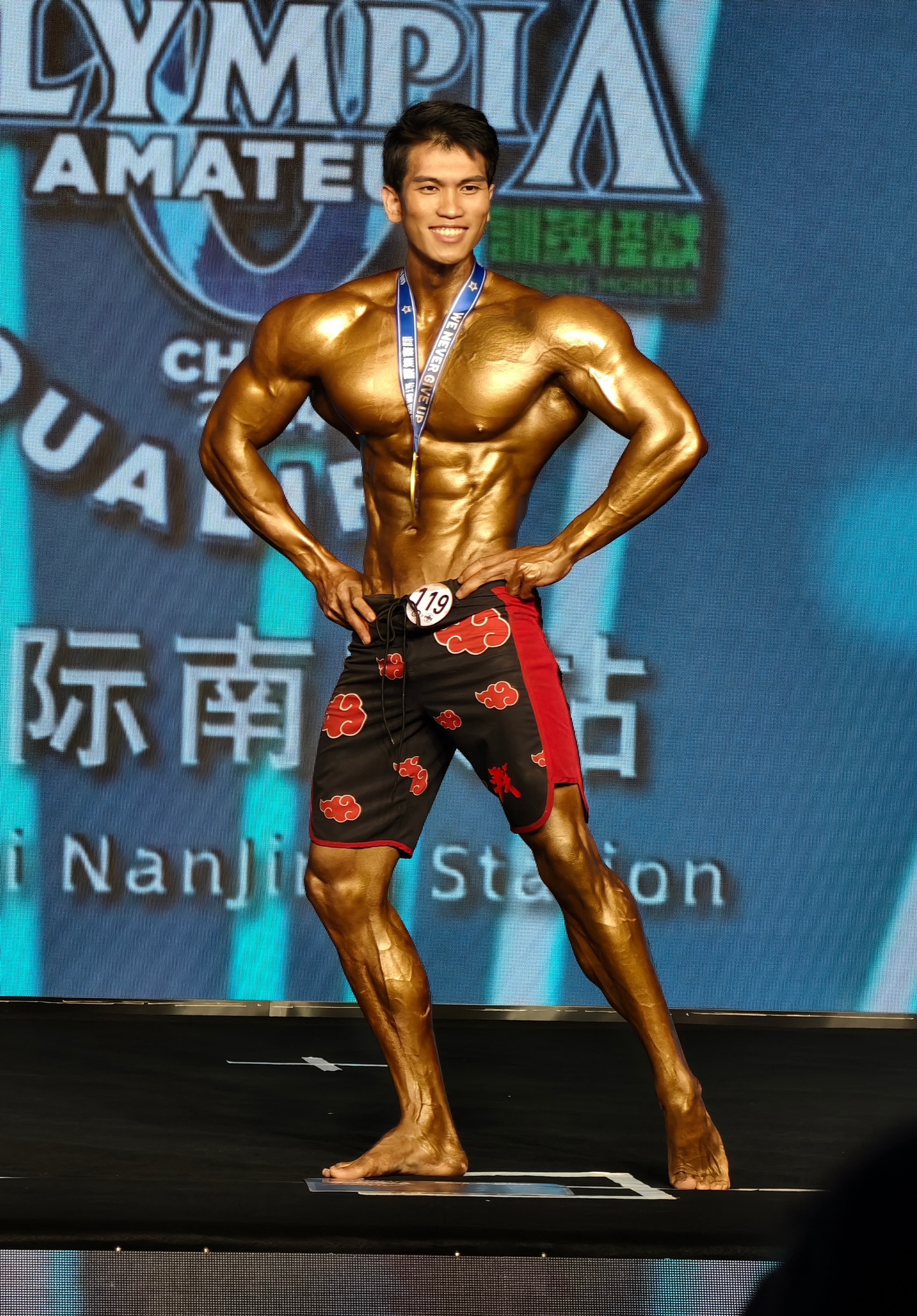 MP091 “Akatsuki” Boardshorts SML for Men's Physique ProSuits