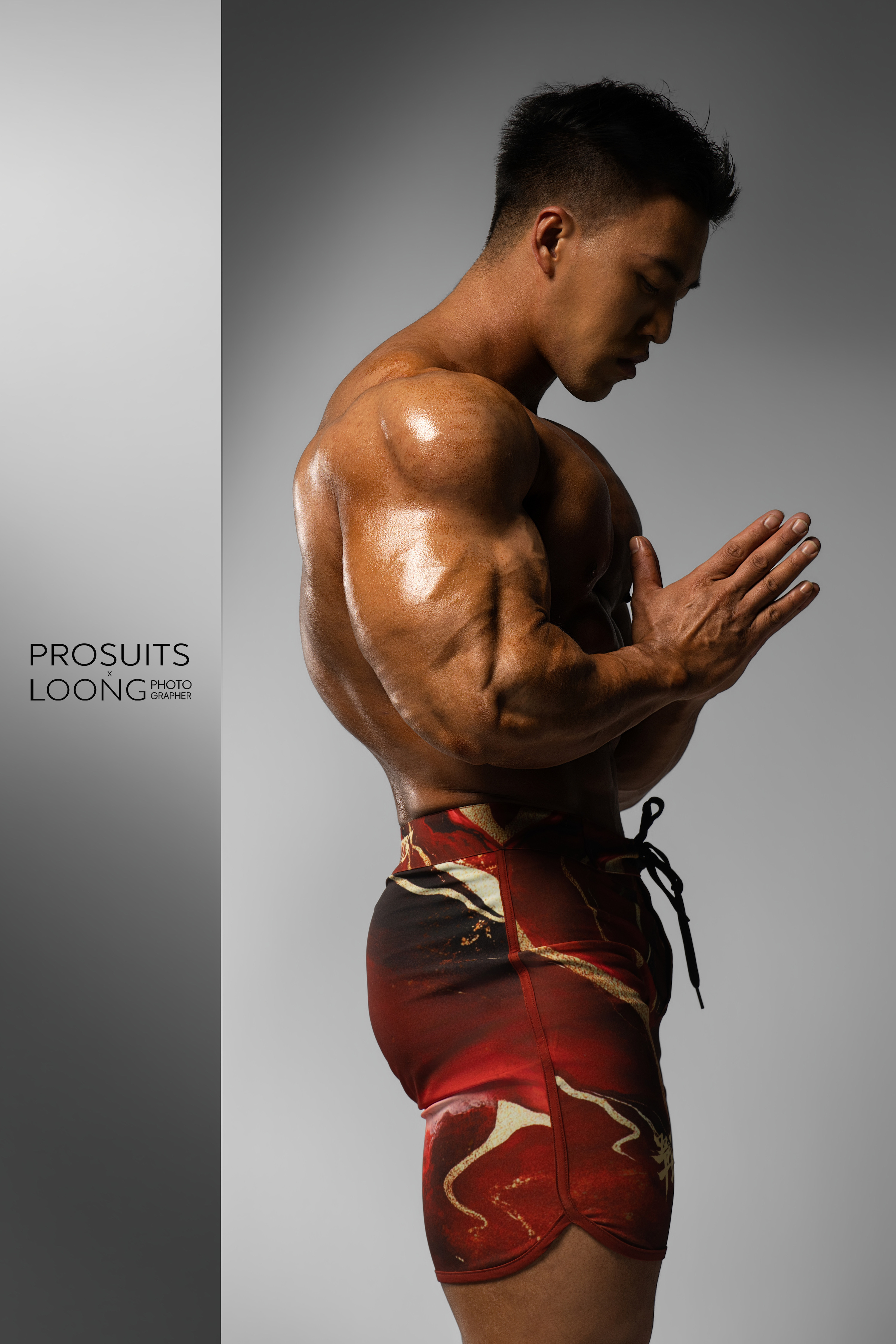 MP191 "Sand & Marble" Boardshorts SML for Men's Physique ProSuits Rui Liu