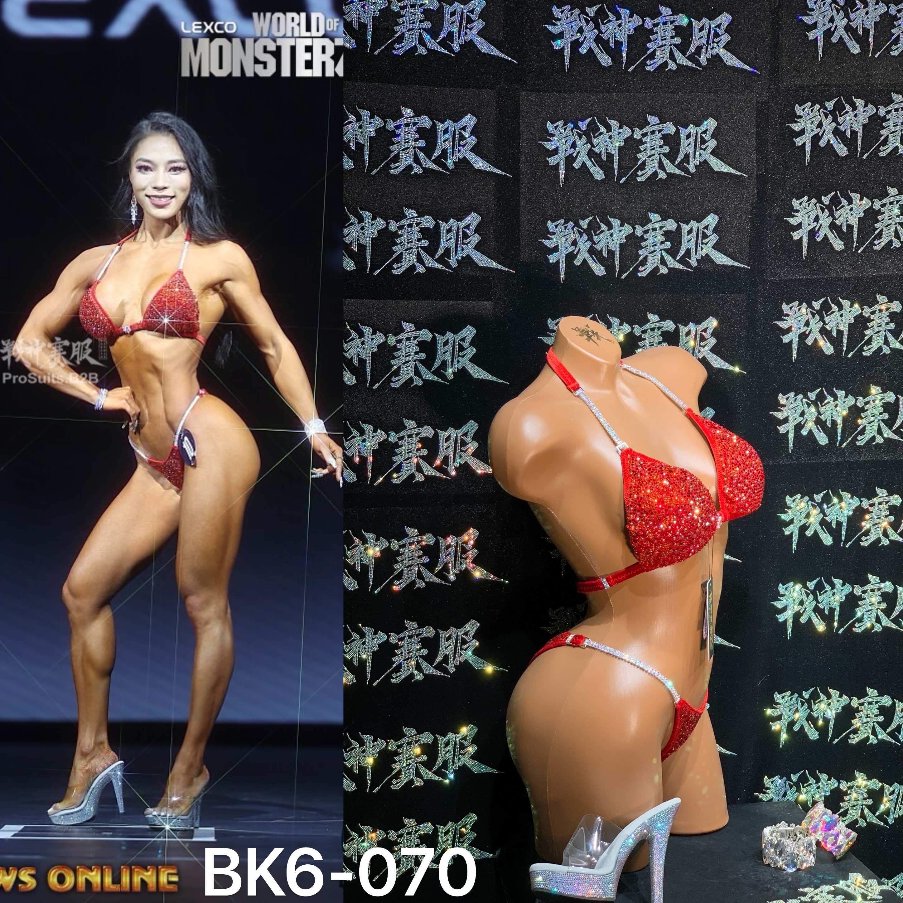 BK6-070 Competition Bikini Custom-Made for Bikini and Wellness ProSuits Vikki Wey