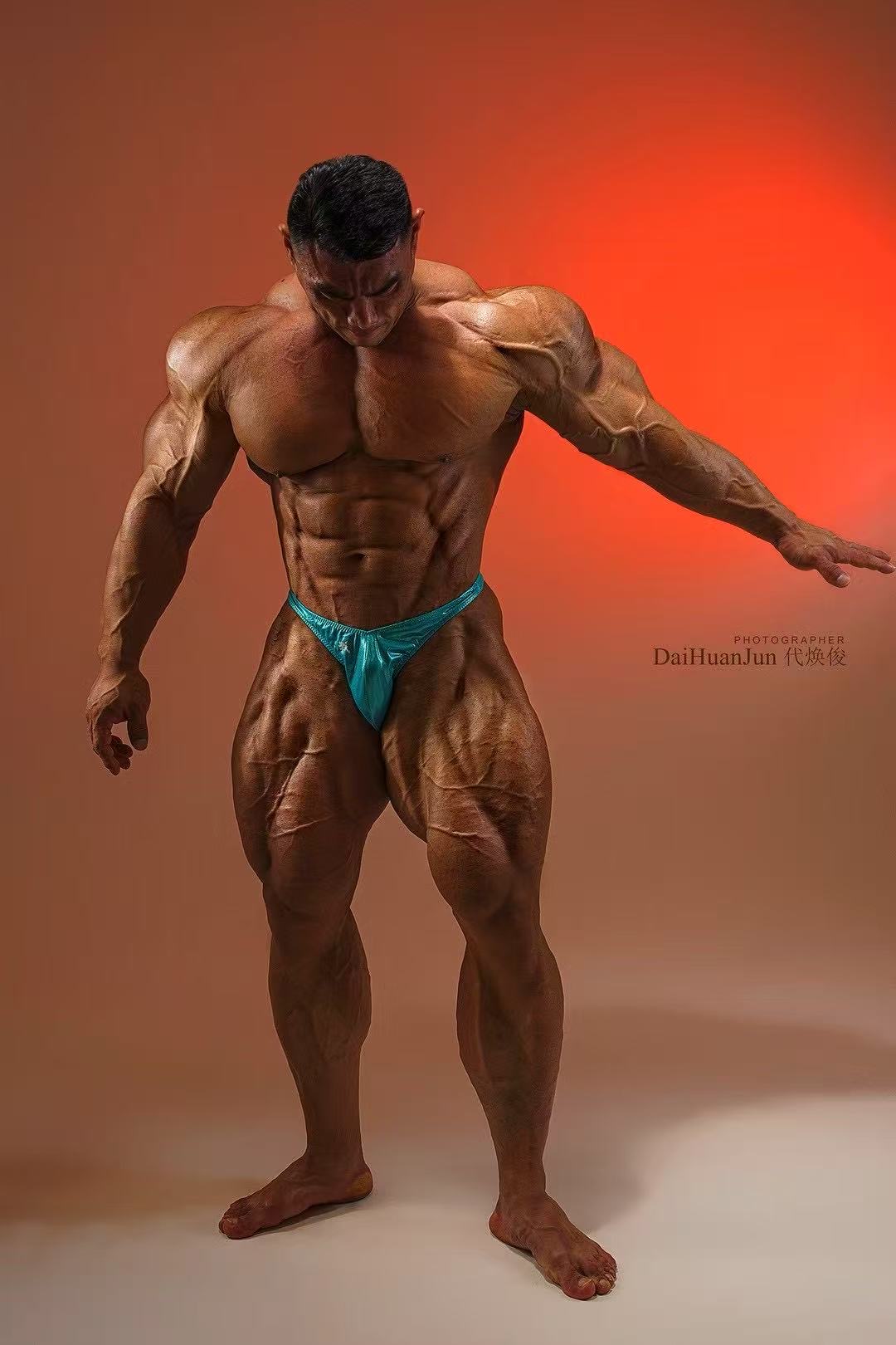 BB-G6 "Tiffany Blue" Posing Trunk for Bodybuilding ProSuits Chenglong Shen