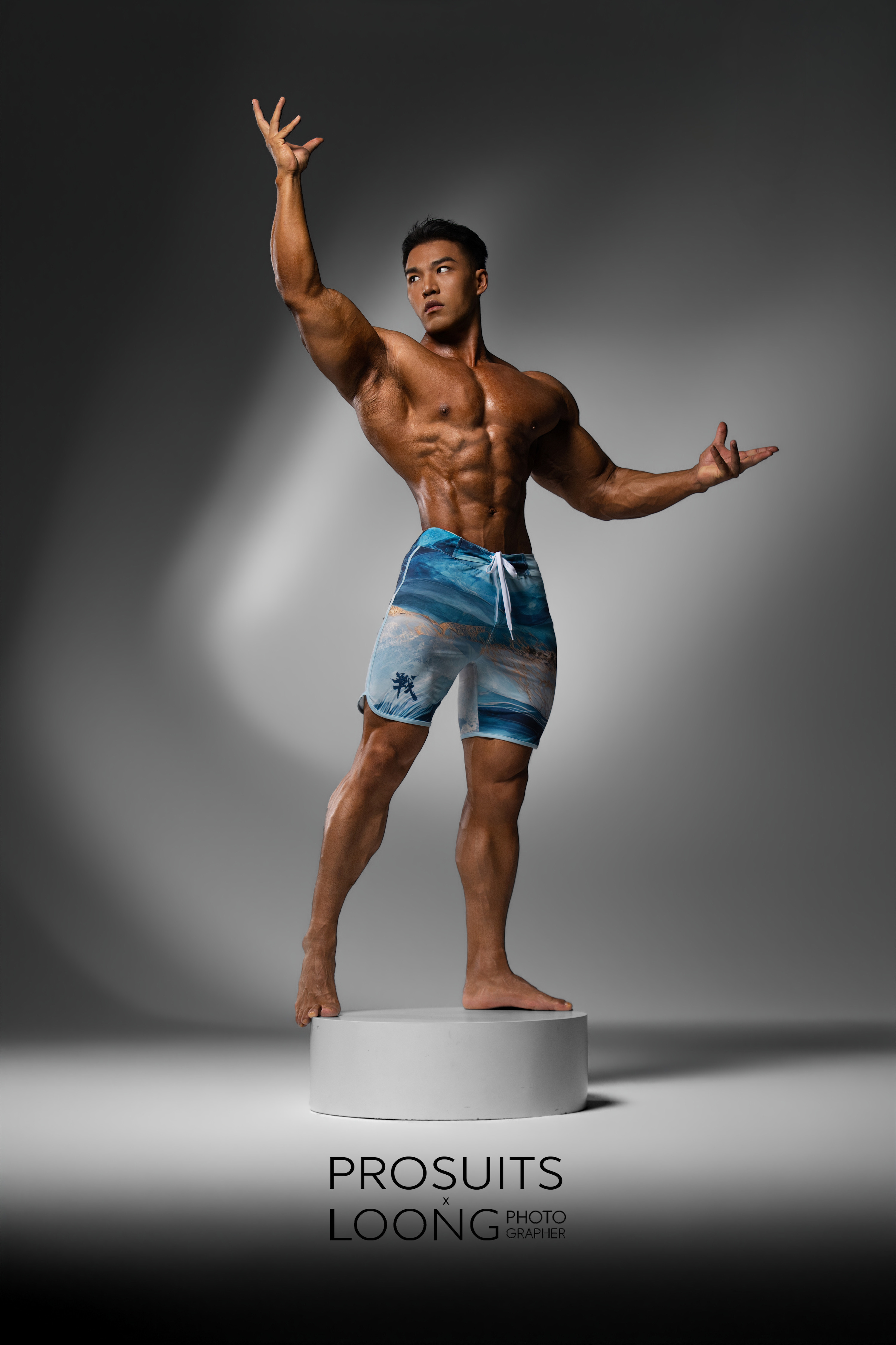 MP189 "Ocean Star" Boardshorts SML for Men's Physique ProSuits Heng Zhao